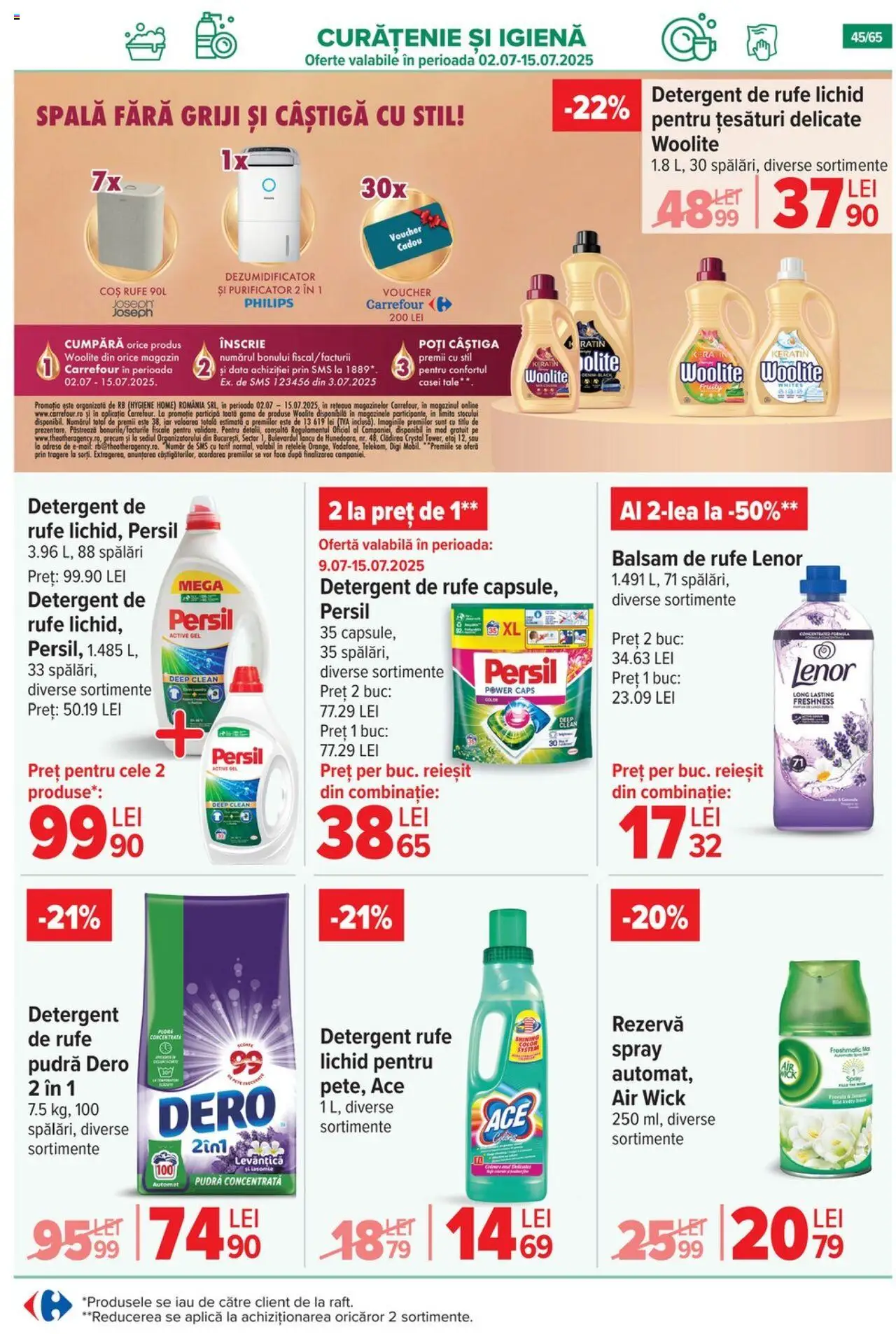 Catalog Carrefour 9 - 14 Iulie 2025 | Pagina 45 | Produse: Pomelo, Coș, Raft, Balsam de rufe