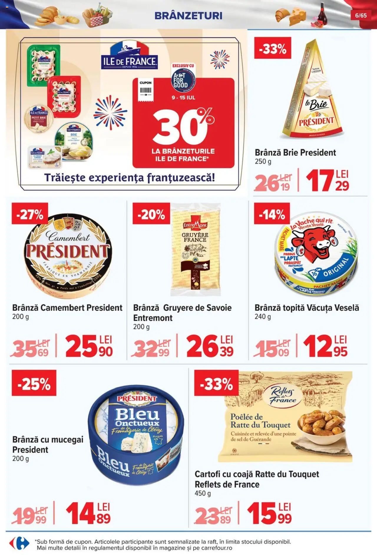 Catalog Carrefour 9 - 14 Iulie 2025 | Pagina 6 | Produse: Lapte, Brânză, Brânză cu mucegai, Cartofi
