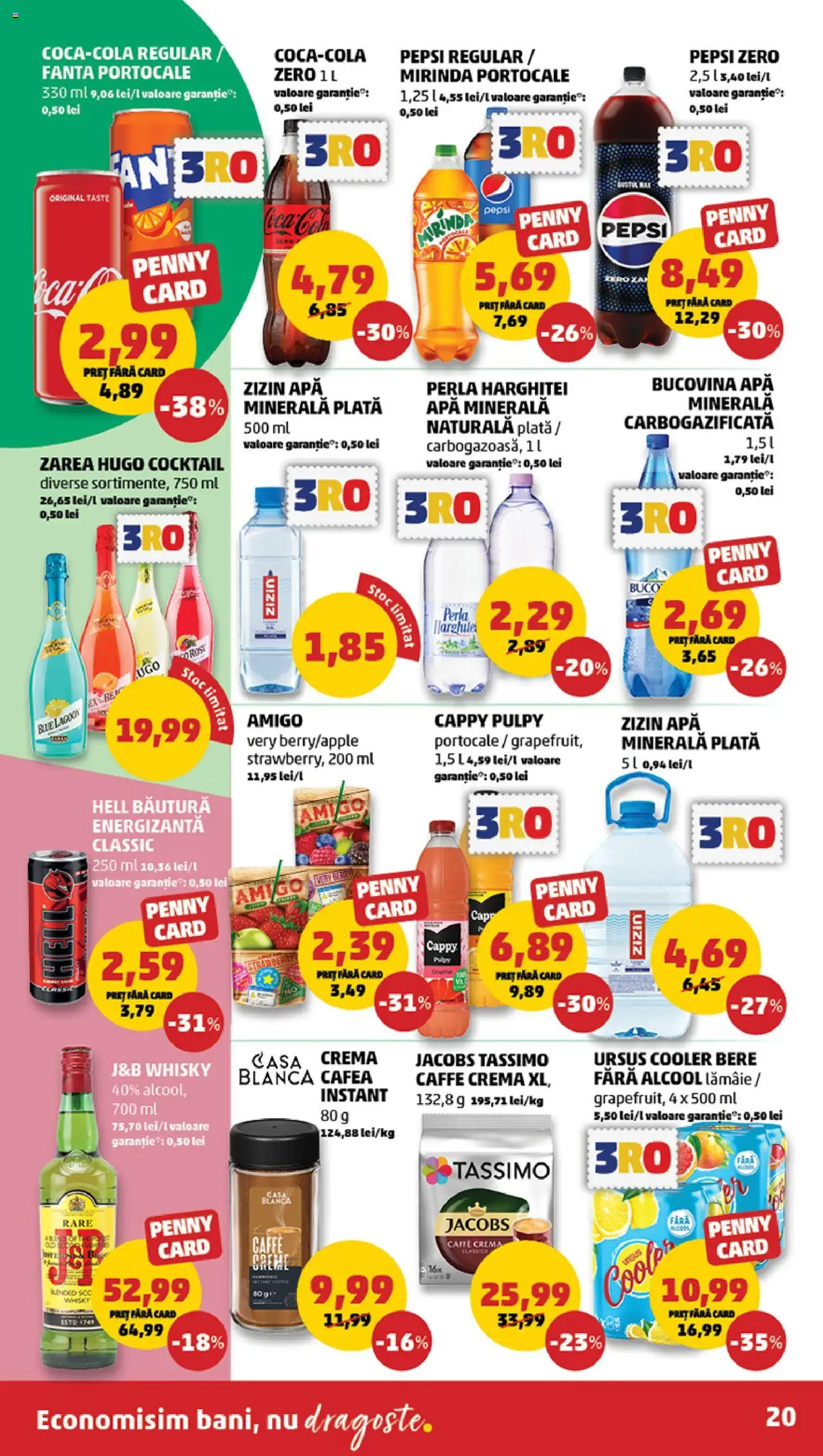 Catalog PENNY Market 9 - 14 Iulie 2025 | Pagina 20 | Produse: Cafea, Portocale, Cocktail, Apă