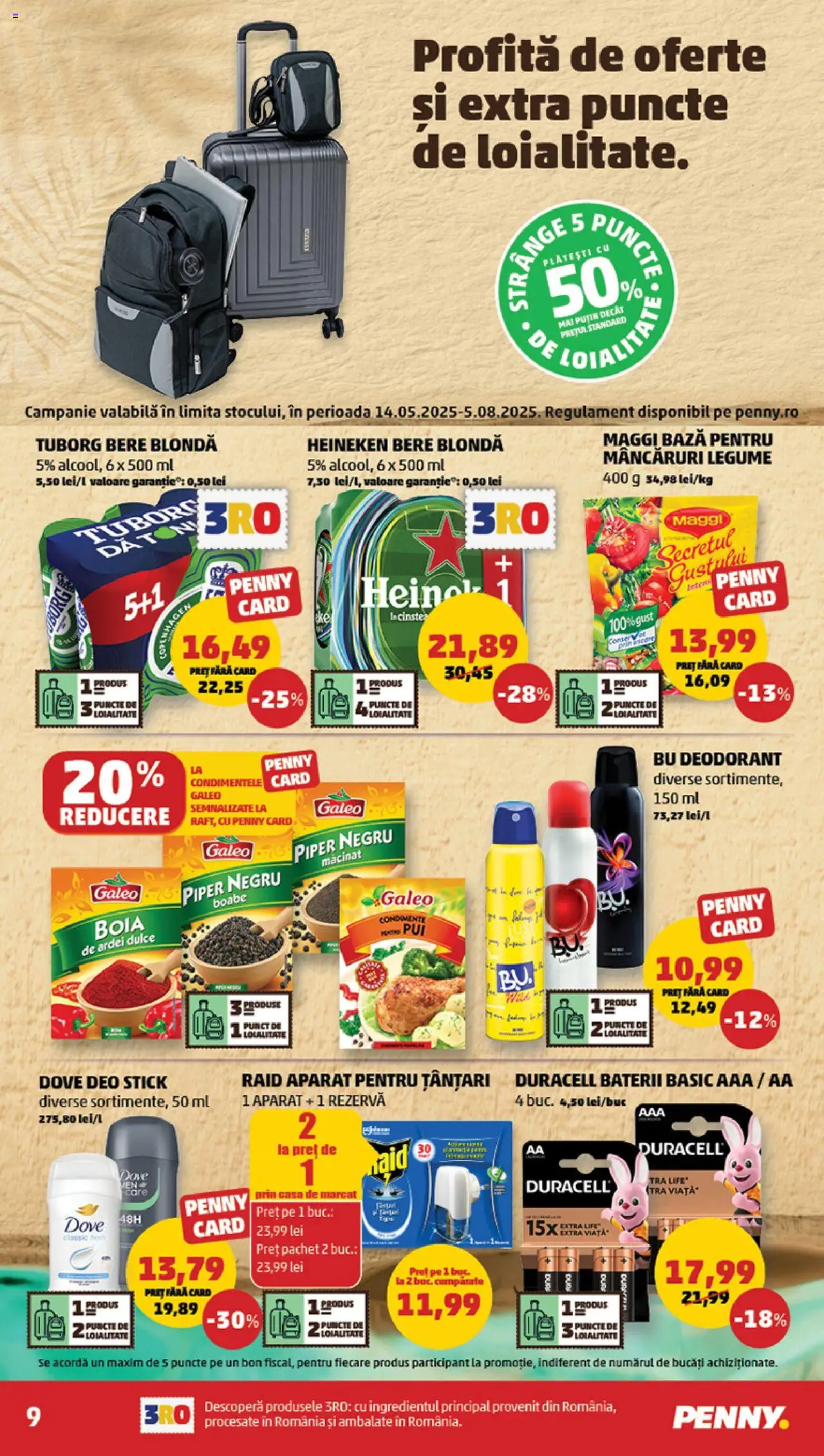 Catalog PENNY Market 9 - 14 Iulie 2025 | Pagina 9 | Produse: Pară, Baterii, Bere, Deodorant