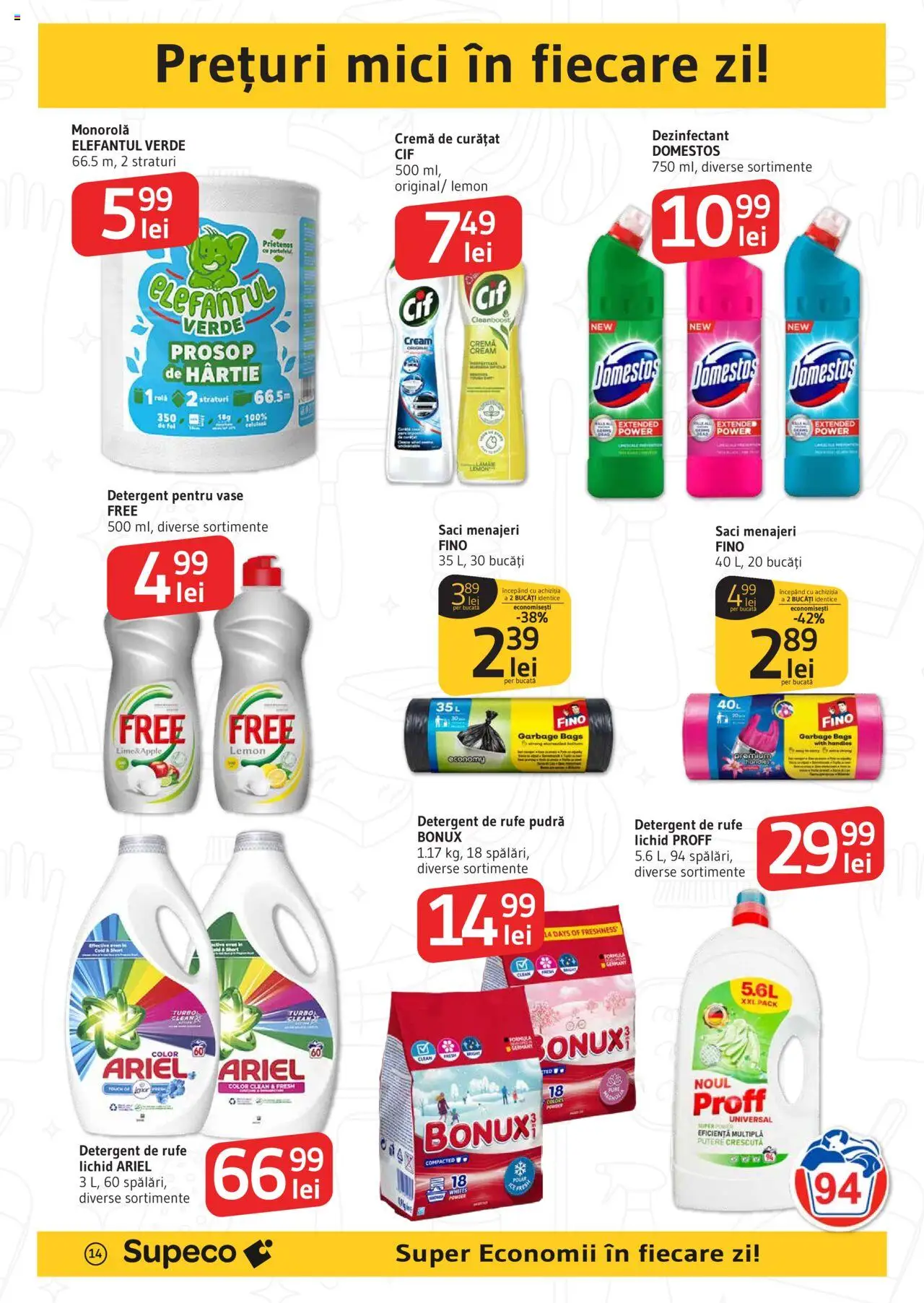 Catalog Supeco 10 - 22 Iulie 2025 | Pagina 14 | Produse: Pomelo, Saci menajeri, Mici, Pudră