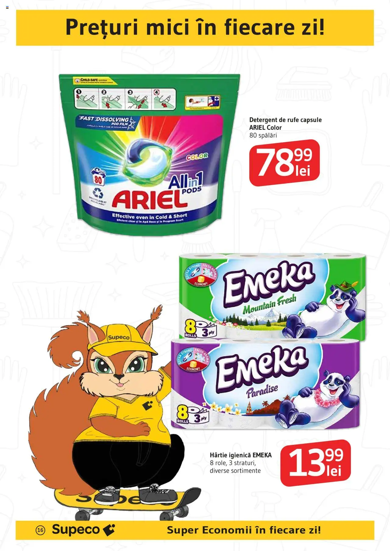 Catalog Supeco 10 - 22 Iulie 2025 | Pagina 16 | Produse: Mici, Detergent, Apă