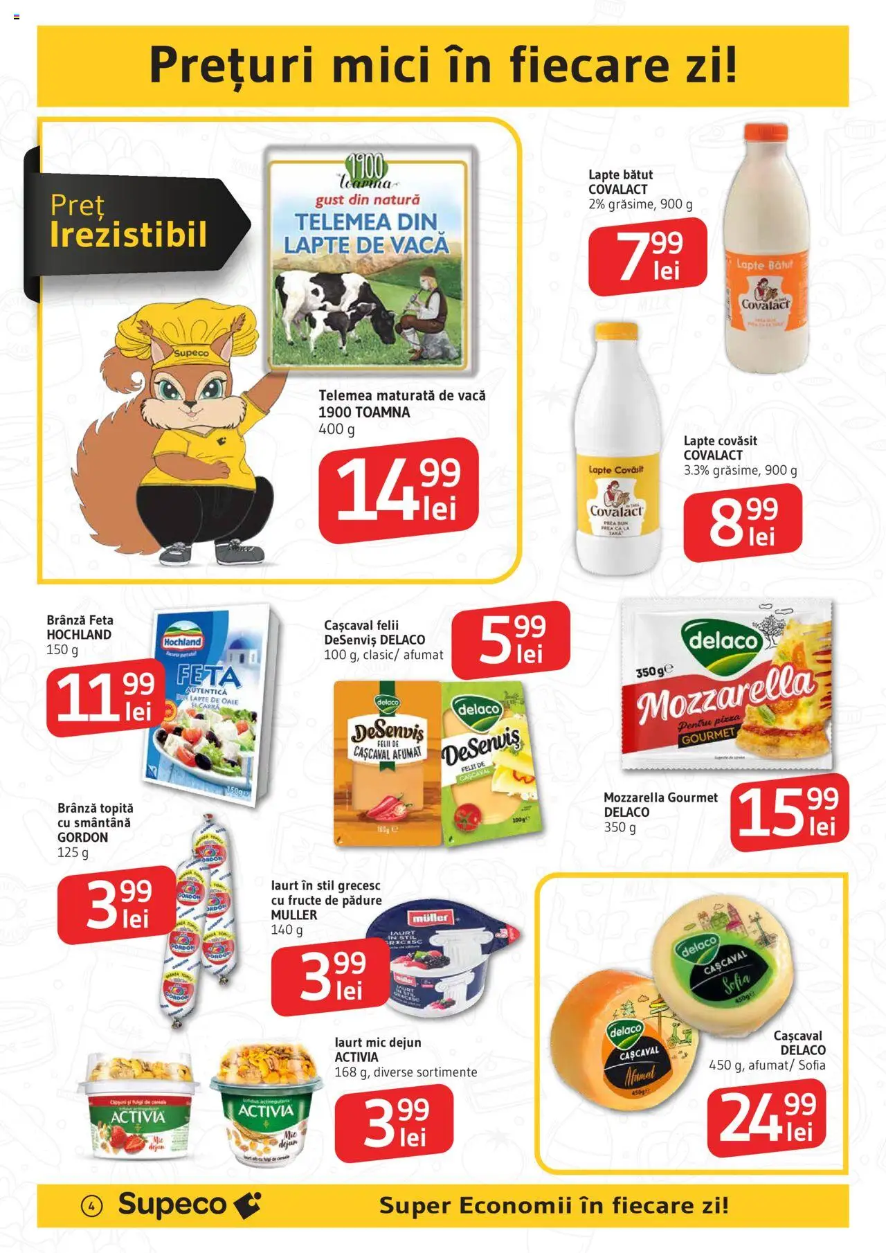 Catalog Supeco 10 - 22 Iulie 2025 | Pagina 4 | Produse: Light Kedi Konservesi, Lapte, Brânză, Fructe