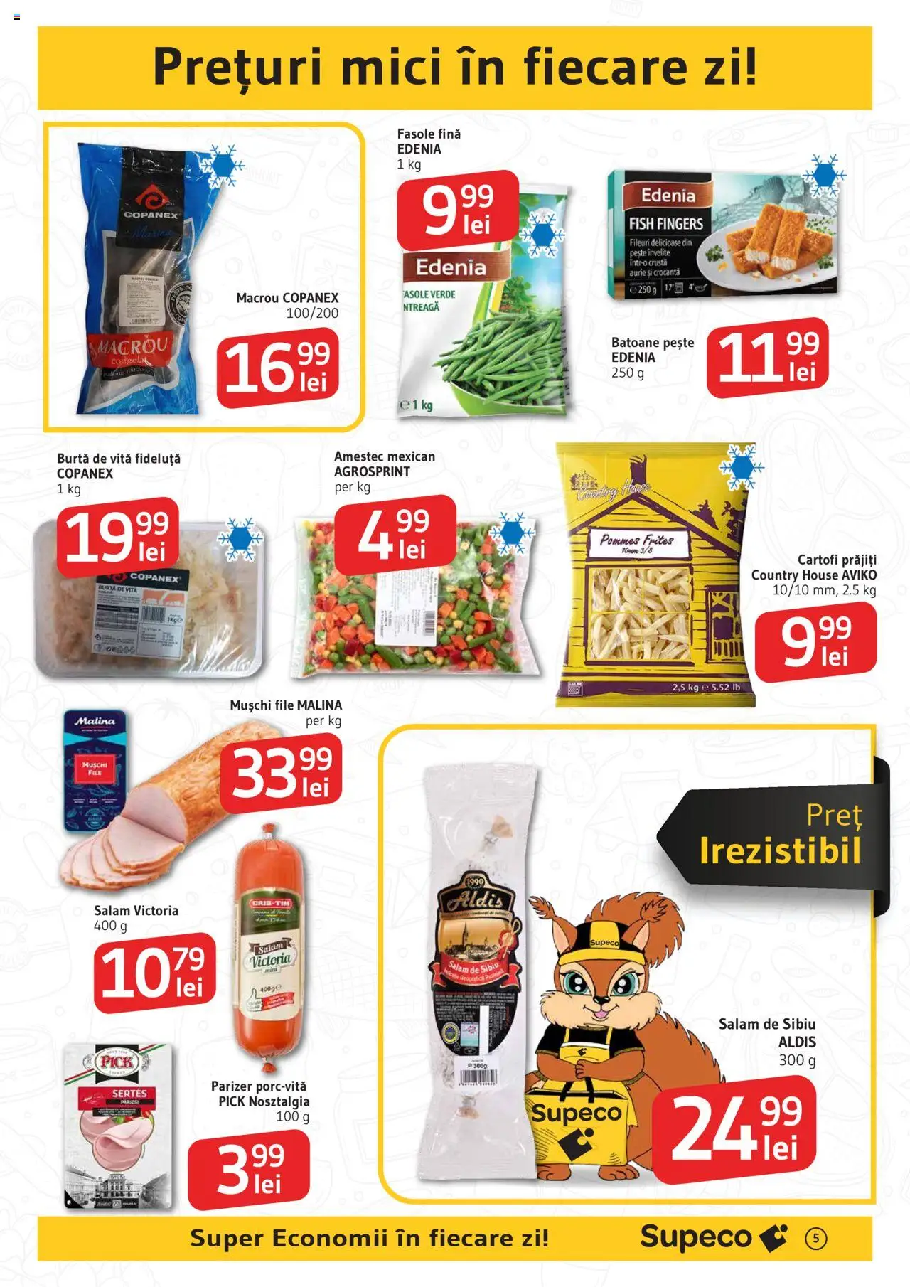 Catalog Supeco 10 - 22 Iulie 2025 | Pagina 5 | Produse: Mici, Salam, Pește, Cartofi