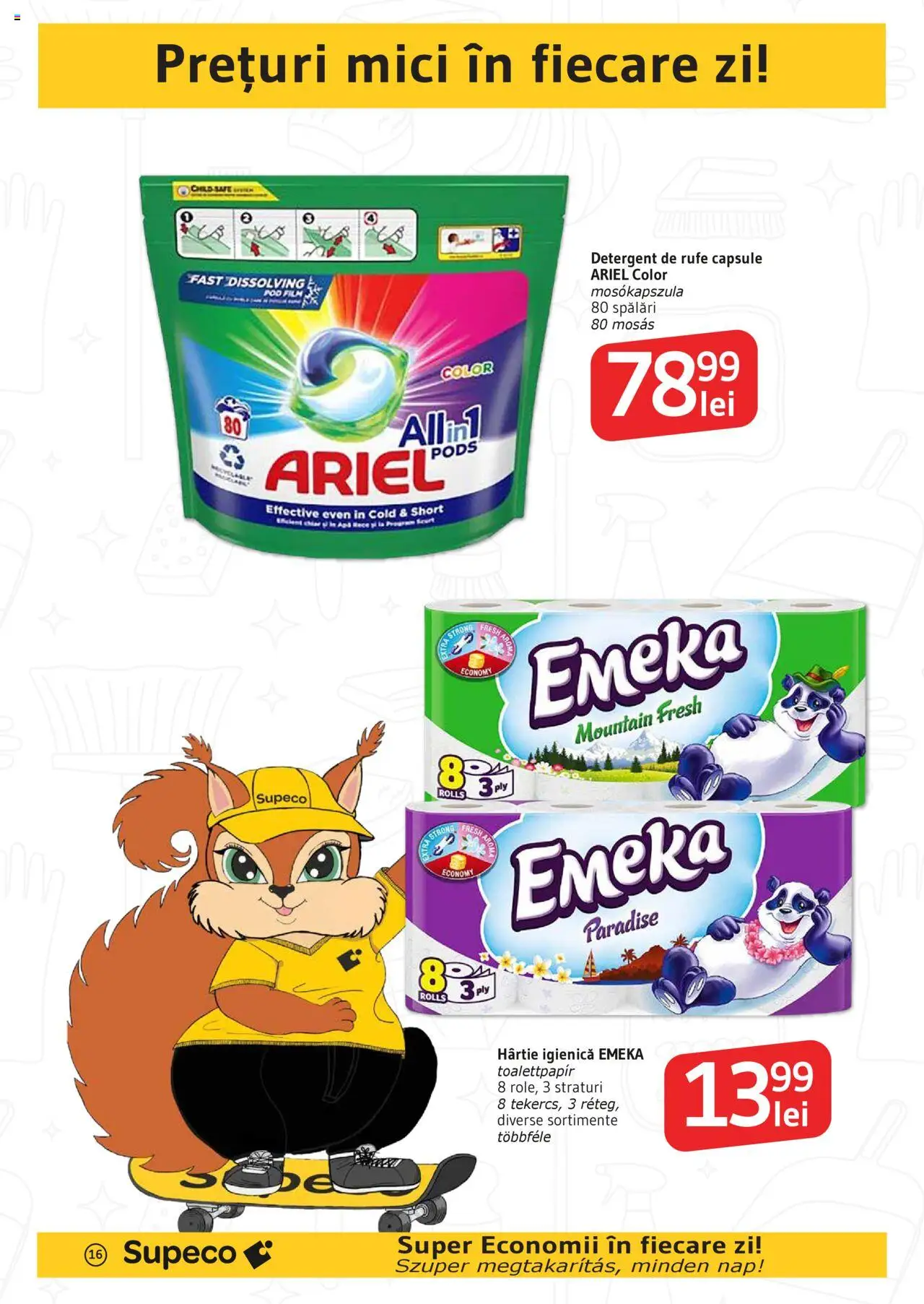 Catalog Supeco 10 - 22 Iulie 2025 | Pagina 16 | Produse: Mici, Detergent, Apă