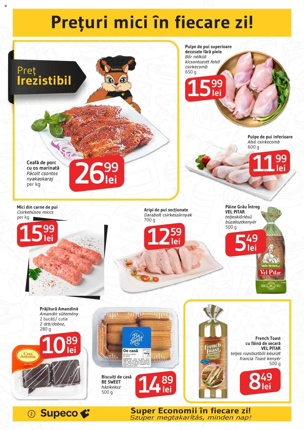 Catalog Supeco 10 - 22 Iulie 2025 | Pagina 2 | Produse: Keçeli kalem, Hacıyatmaz Kedi Oyuncağı, Mici, Pâine