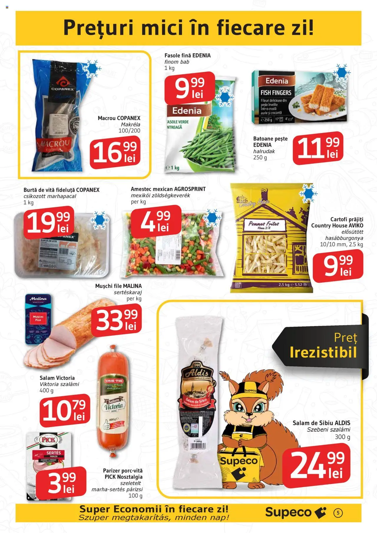 Catalog Supeco 10 - 22 Iulie 2025 | Pagina 5 | Produse: Mici, Salam, Pește, Parizer