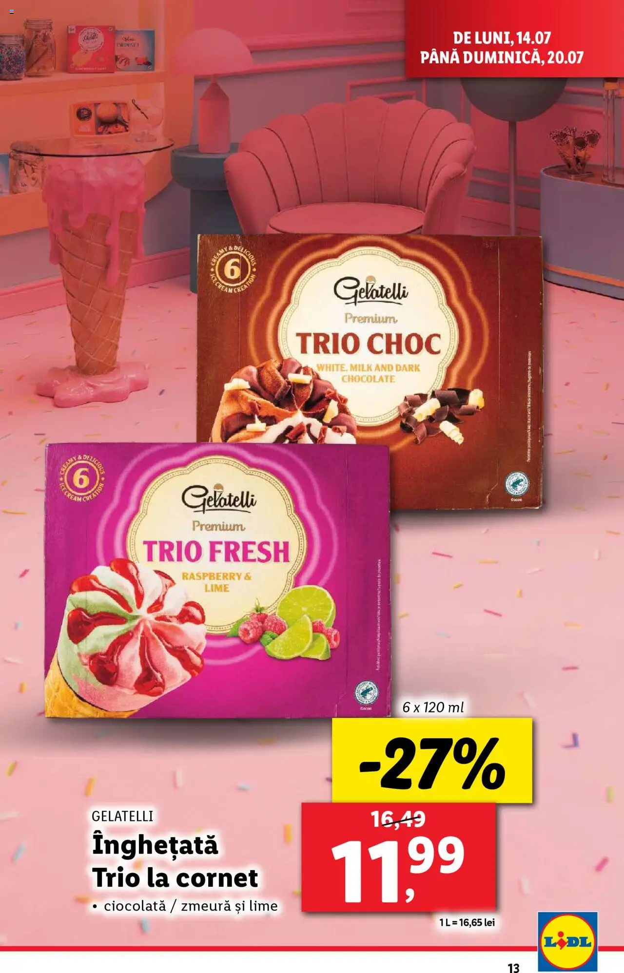 Catalog LIDL 14 - 19 Iulie 2025 | Pagina 13 | Produse: Lime, Zmeură, Çarşaf, Ciocolată