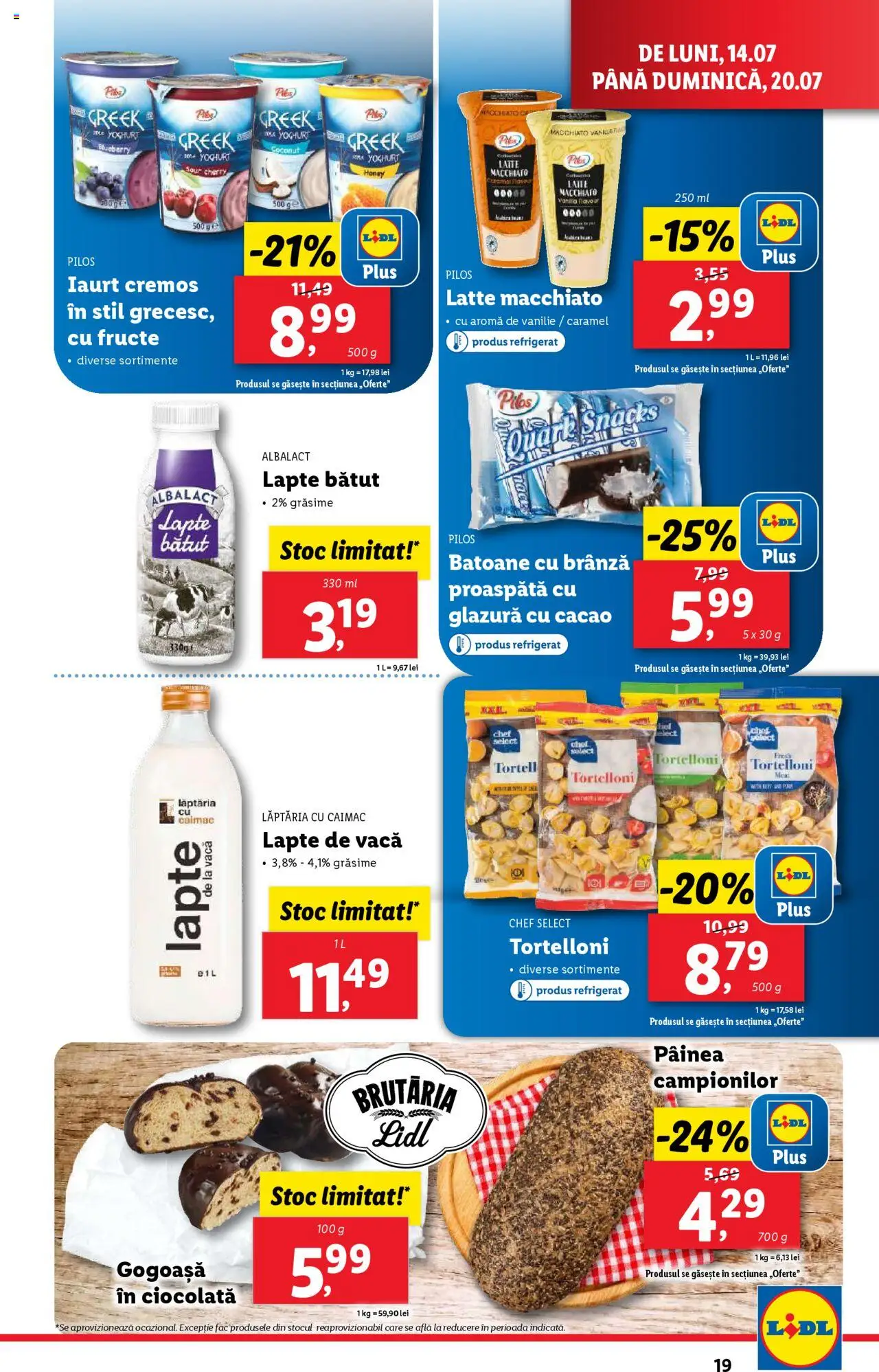 Catalog LIDL 14 - 19 Iulie 2025 | Pagina 19 | Produse: Divan, Lapte, Ciocolată, Fructe