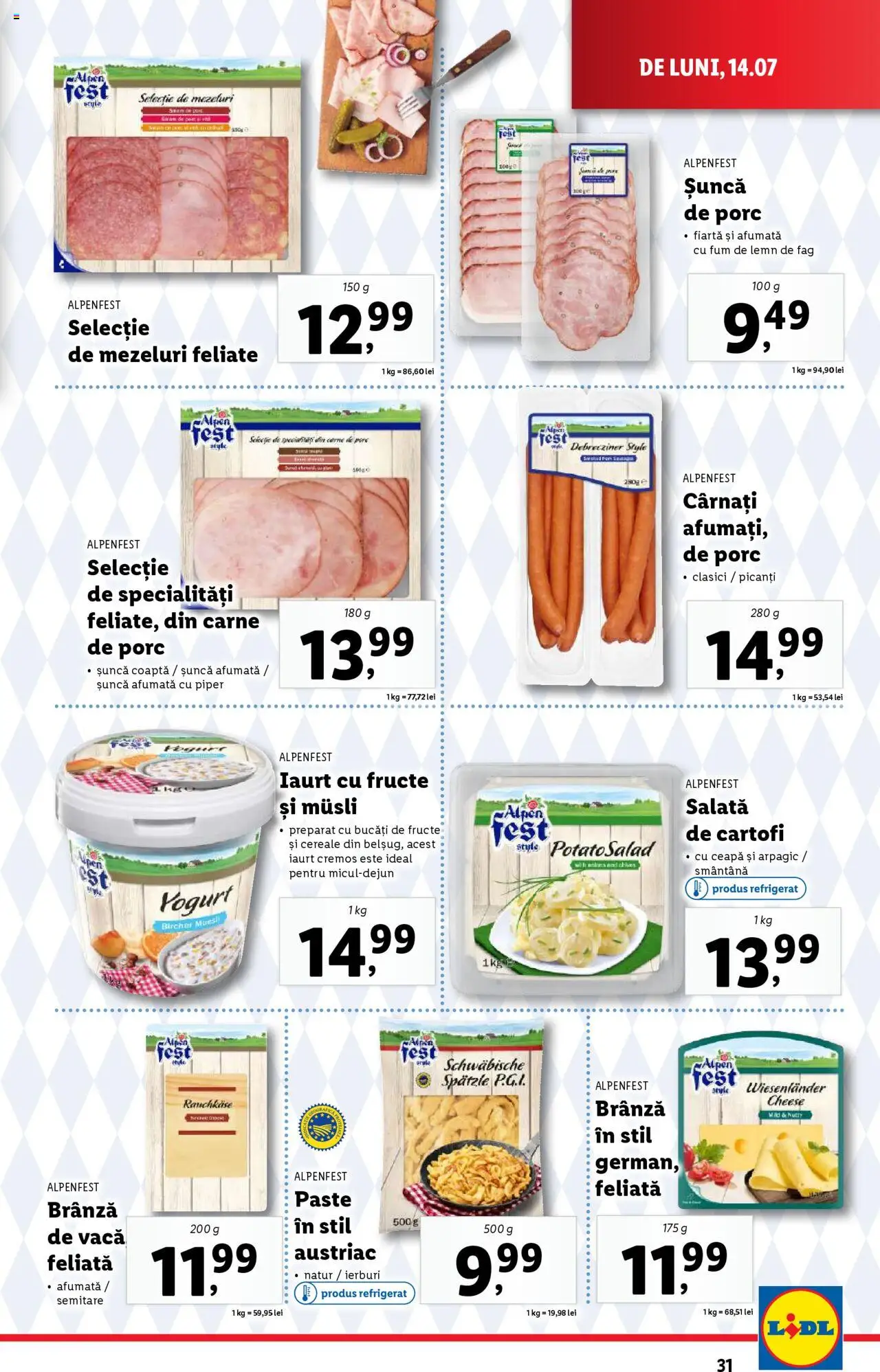 Catalog LIDL 14 - 19 Iulie 2025 | Pagina 31 | Produse: Delgeç, Brânză, Iaurt, Cartofi