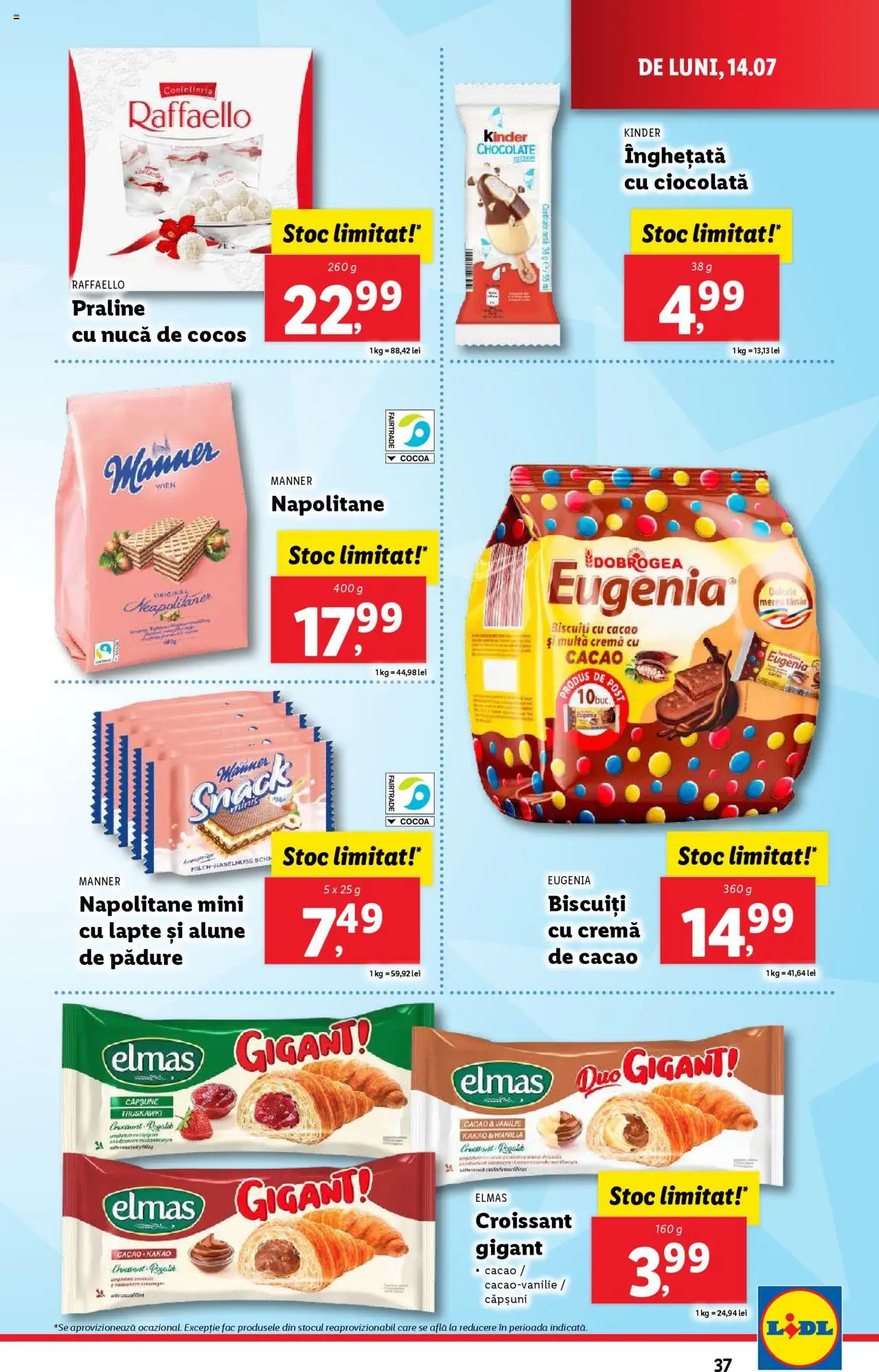 Catalog LIDL 14 - 19 Iulie 2025 | Pagina 37 | Produse: Alune, Cremă, Căpșuni, Cacao