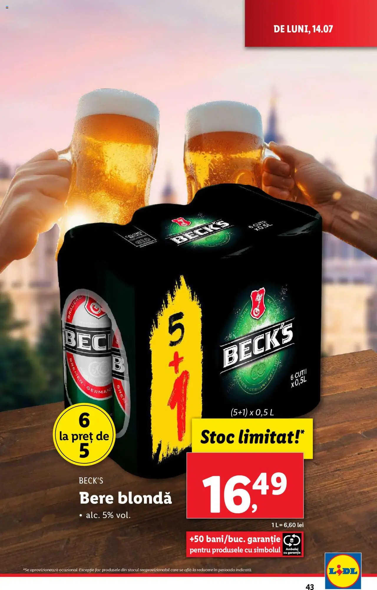 Catalog LIDL 14 - 19 Iulie 2025 | Pagina 43 | Produse: Bere