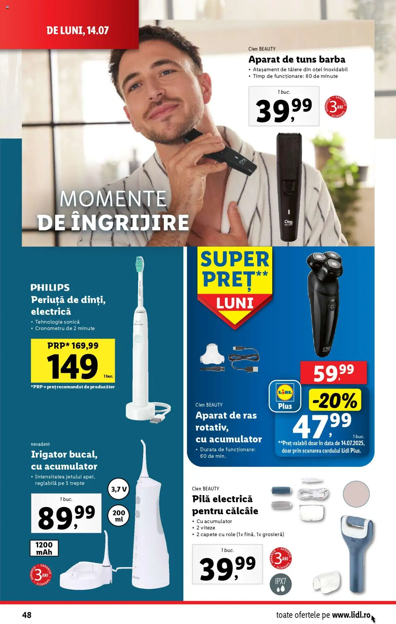 Catalog LIDL 14 - 19 Iulie 2025 | Pagina 48 | Produse: Enginar, Aparat De Ras, Role