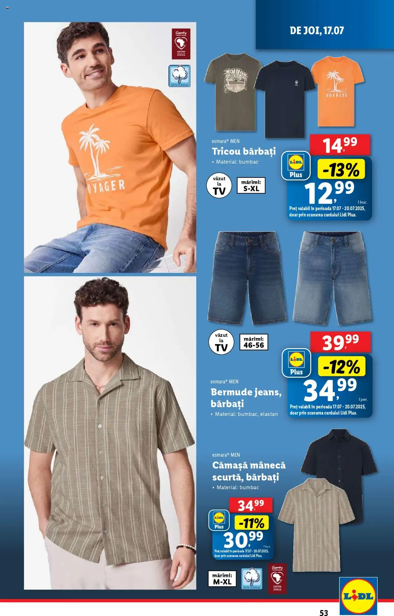 Catalog LIDL 14 - 19 Iulie 2025 | Pagina 53 | Produse: Tricou