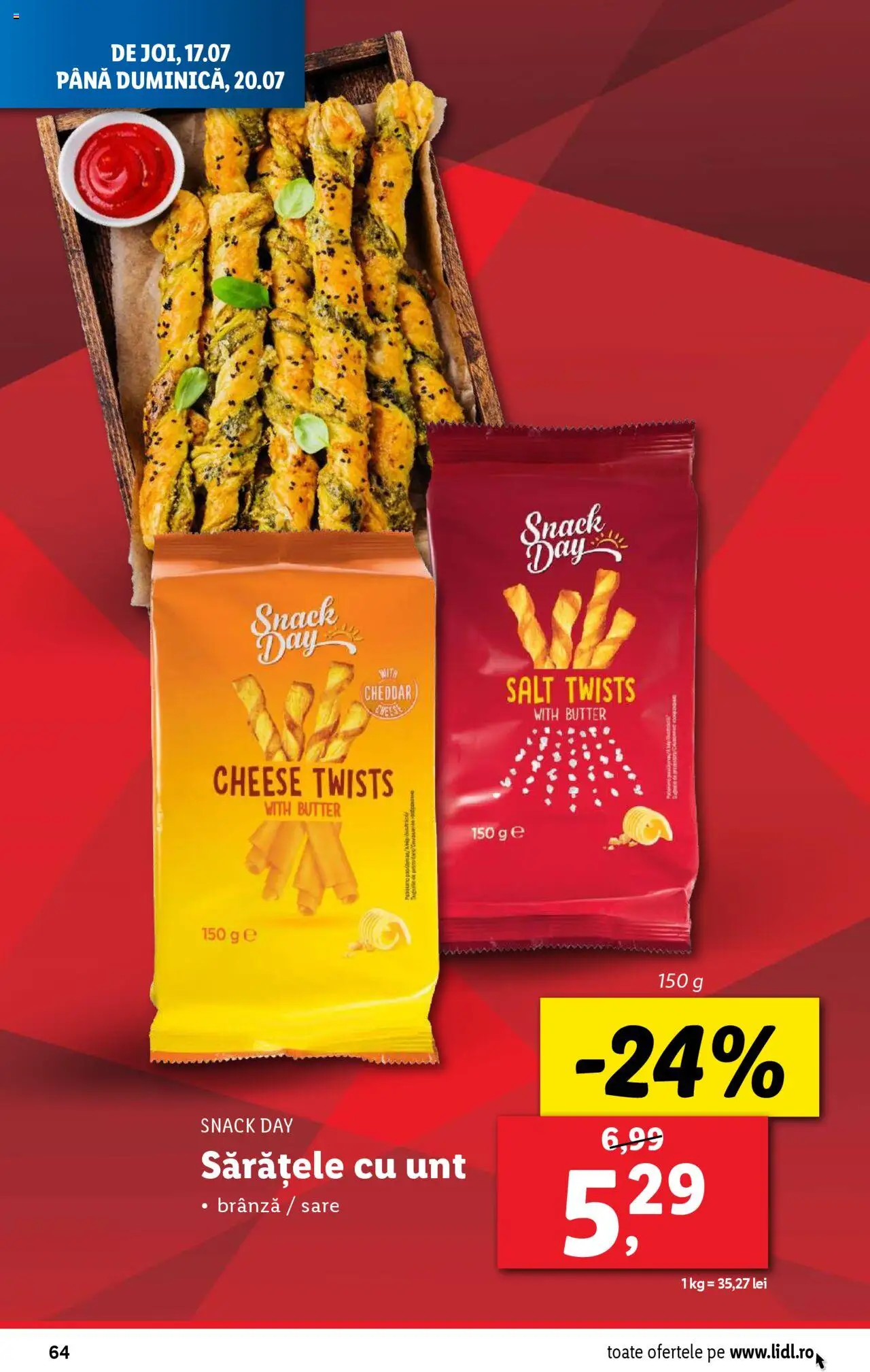 Catalog LIDL 14 - 19 Iulie 2025 | Pagina 64 | Produse: Unt, Brânză, Sare