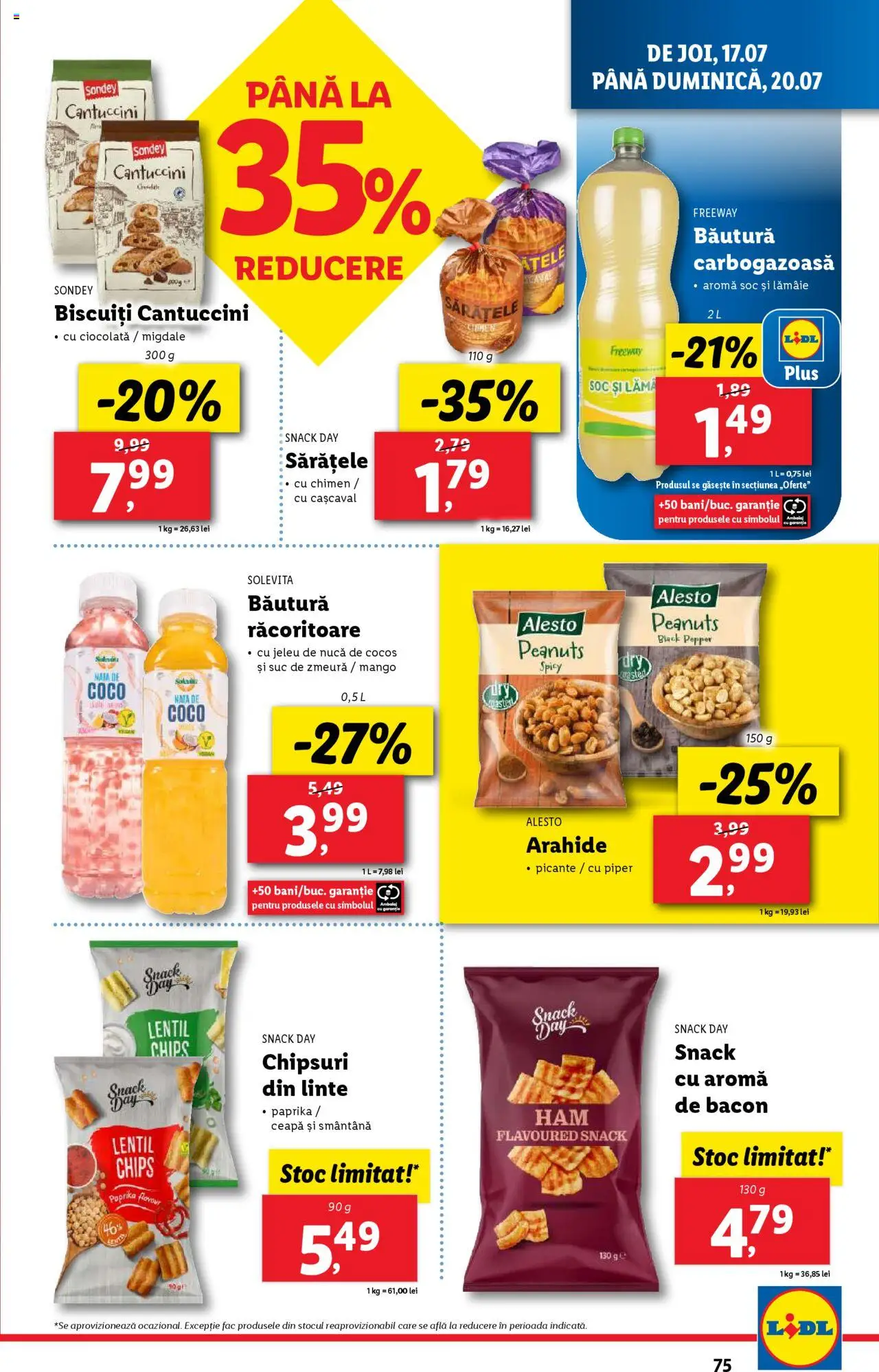 Catalog LIDL 14 - 19 Iulie 2025 | Pagina 75 | Produse: Zmeură, Migdale, Suc, Lămâie