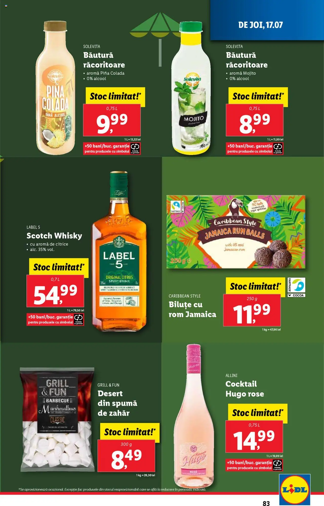 Catalog LIDL 14 - 19 Iulie 2025 | Pagina 83 | Produse: Delgeç, Cocktail, Rom, Zahăr