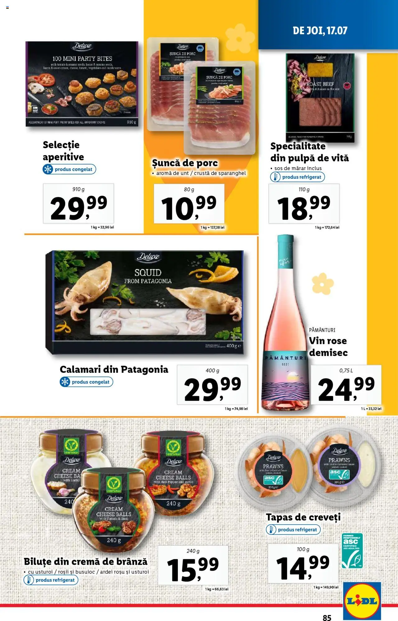 Catalog LIDL 14 - 19 Iulie 2025 | Pagina 85 | Produse: Ardei, Unt, Brânză, Sos