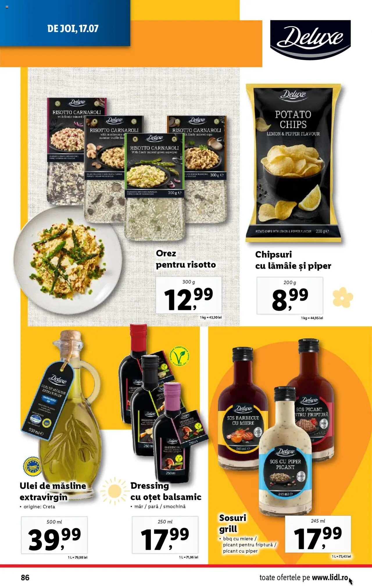 Catalog LIDL 14 - 19 Iulie 2025 | Pagina 86 | Produse: Pară, Măsline, Oțet, Orez
