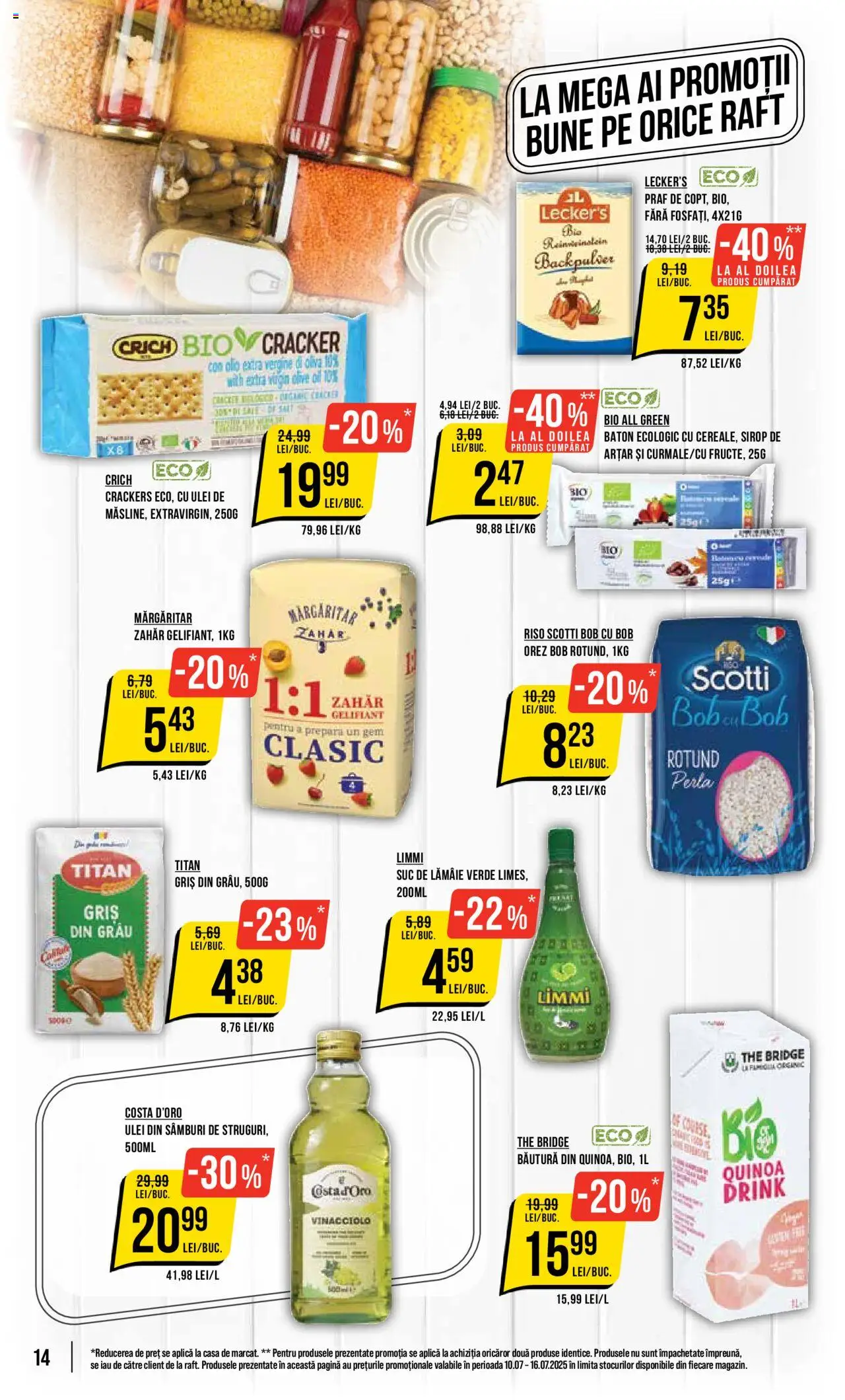 Catalog Mega Image 10 - 15 Iulie 2025 | Pagina 14 | Produse: Şerit ödül, Suc, Orez, Lămâie