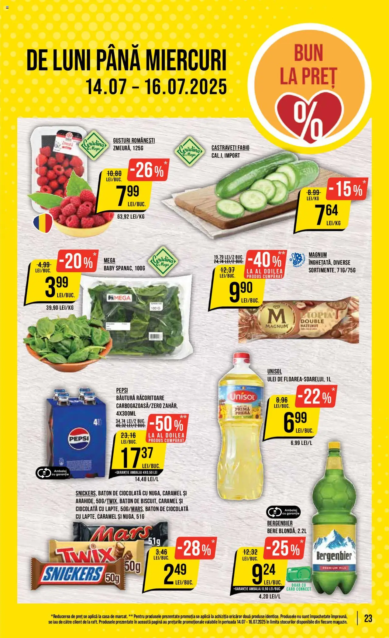 Catalog Mega Image 10 - 15 Iulie 2025 | Pagina 23 | Produse: Ulei, Bere, Plastik Kulübe, Castraveți