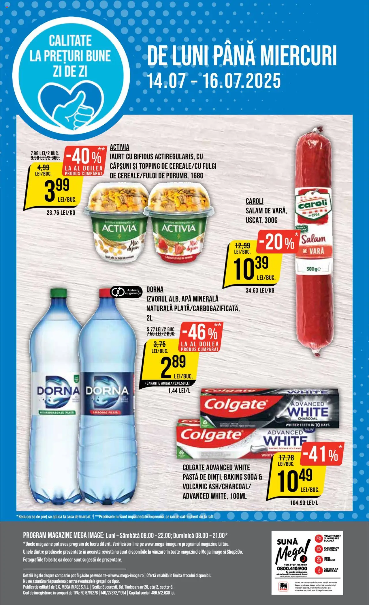 Catalog Mega Image 10 - 15 Iulie 2025 | Pagina 24 | Produse: Yazı tahtası kalemi, Salam, Căpșuni, Apă