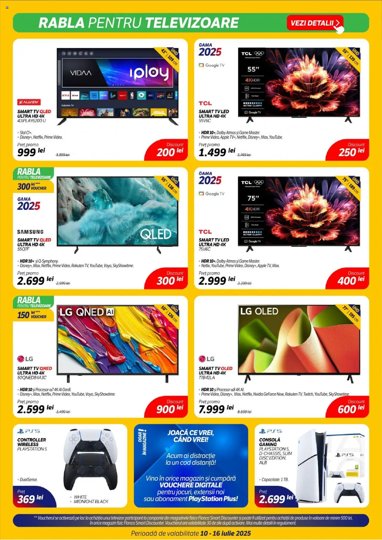 Catalog Flanco 10 - 15 Iulie 2025 | Pagina 4 | Produse: Televizor, Playstation, Disc, Apple