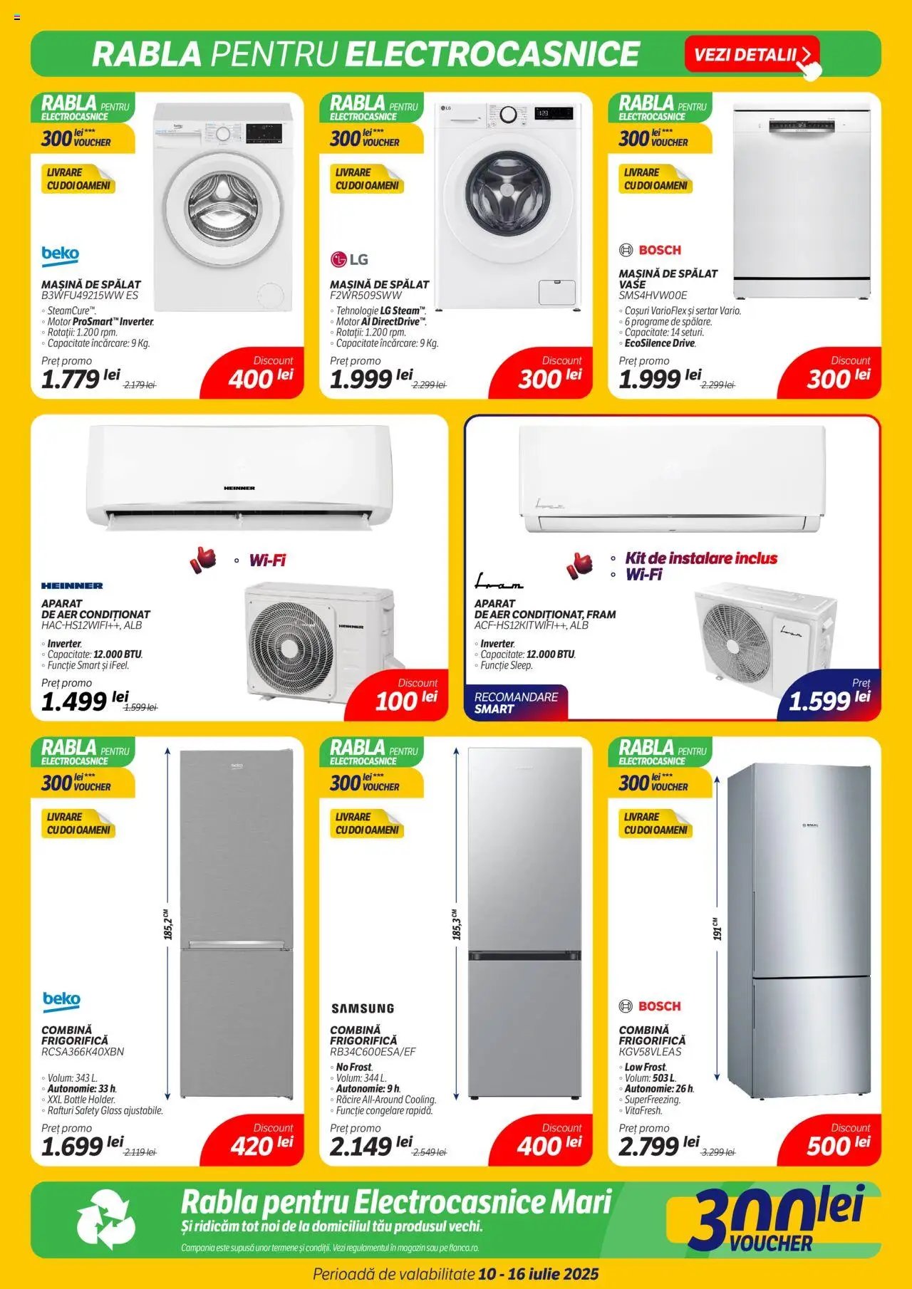 Catalog Flanco 10 - 15 Iulie 2025 | Pagina 8 | Produse: Mașină De Spălat, Mașină De Spălat Vase, Aer Condiționat, Combină frigorifică