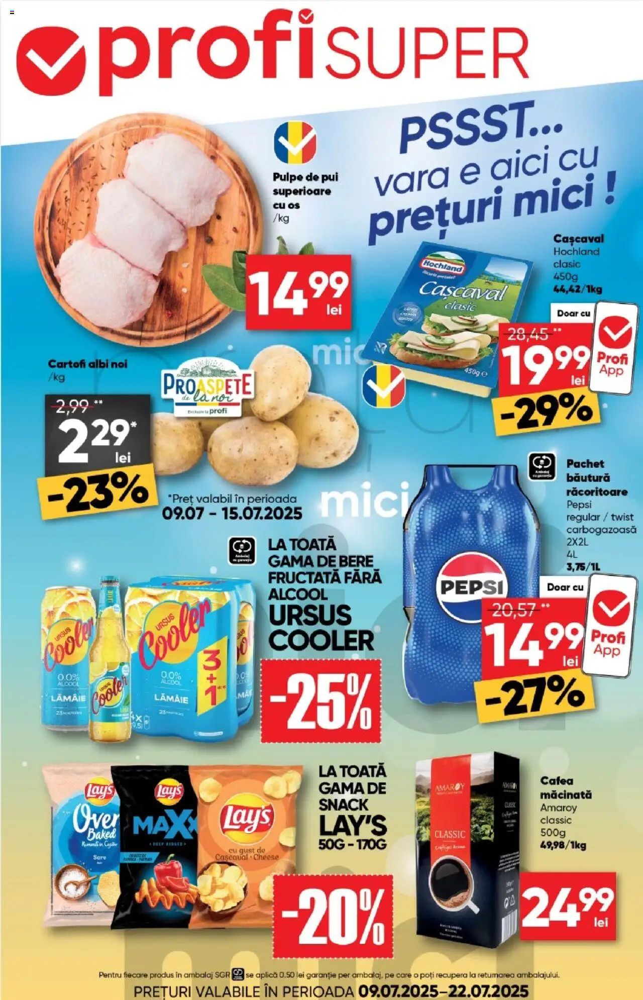 Catalog Profi 9 - 21 Iulie 2025 | Pagina 1 | Produse: Cașcaval, Bere, Sare, Lămâie