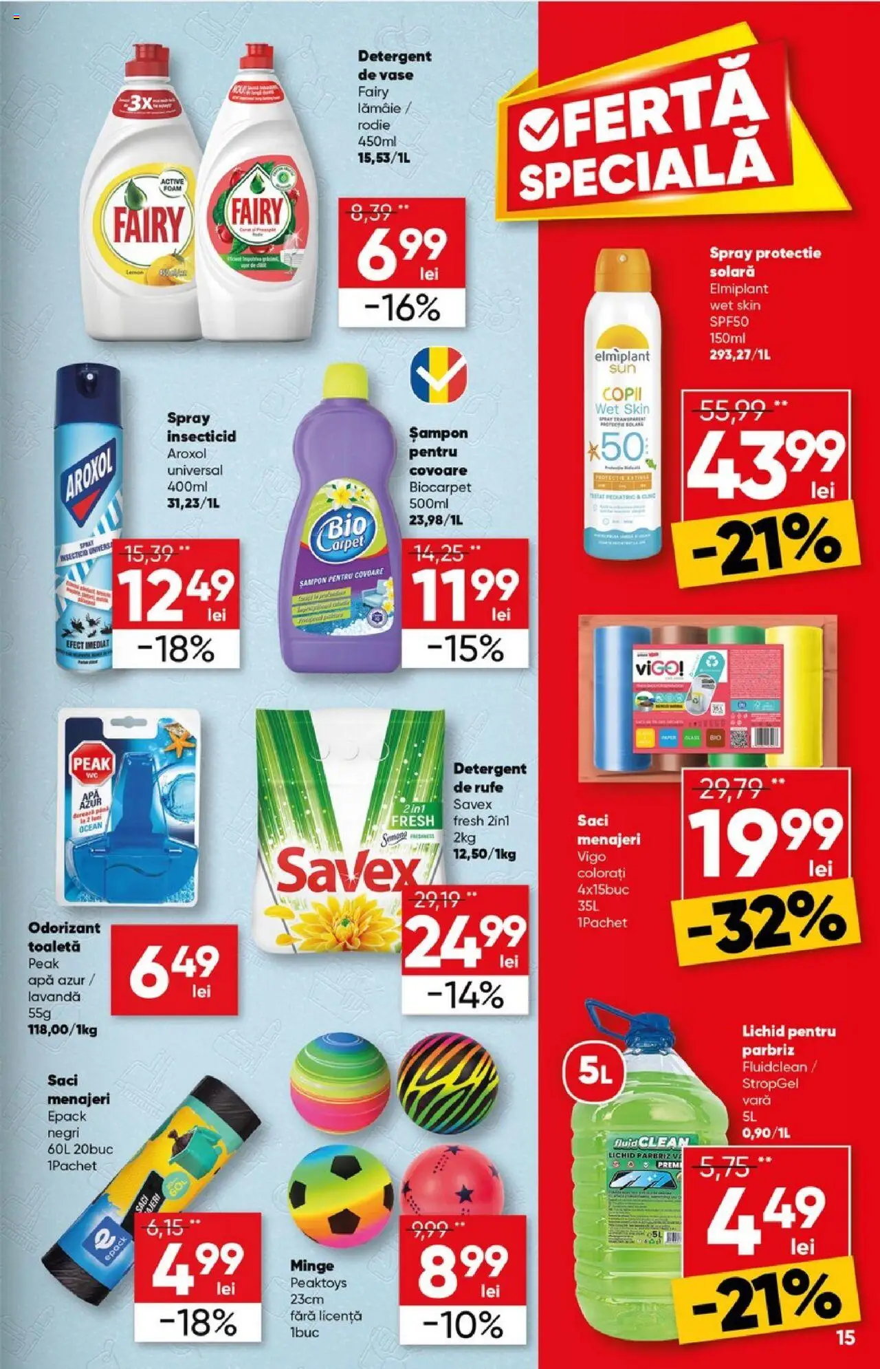 Catalog Profi 9 - 21 Iulie 2025 | Pagina 15 | Produse: Detergent de vase, Șampon, Protecție solară, Apă