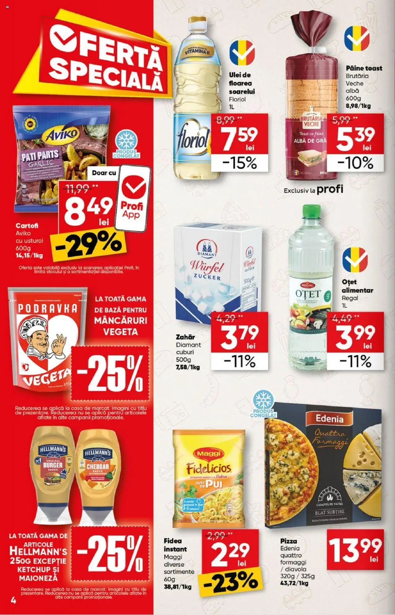 Catalog Profi 9 - 21 Iulie 2025 | Pagina 4 | Produse: Pizza, Făină, Ketchup, Usturoi