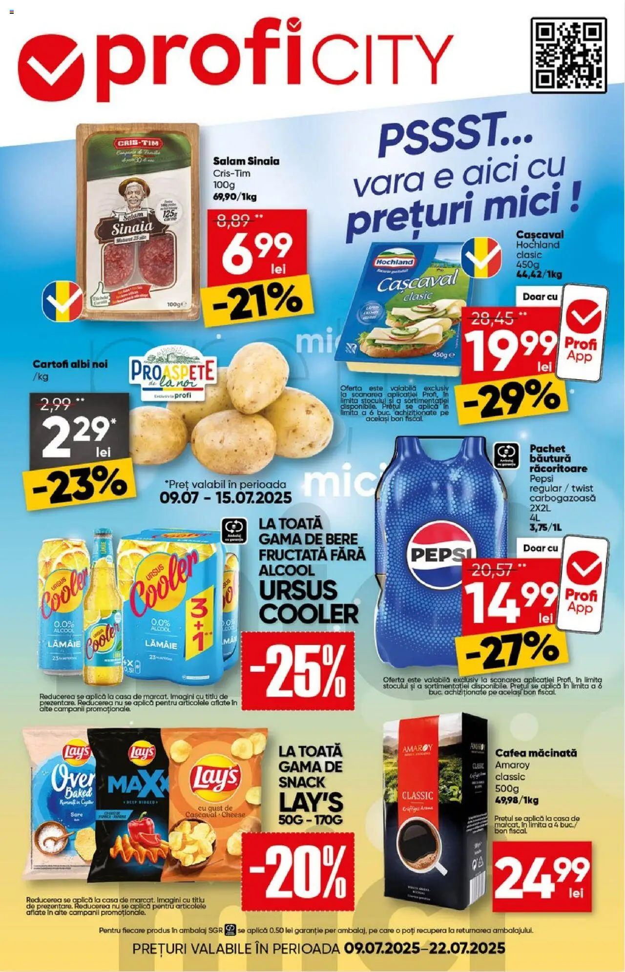 Catalog Profi 9 - 21 Iulie 2025 | Pagina 1 | Produse: Cașcaval, Cafea, Salam, Lămâie