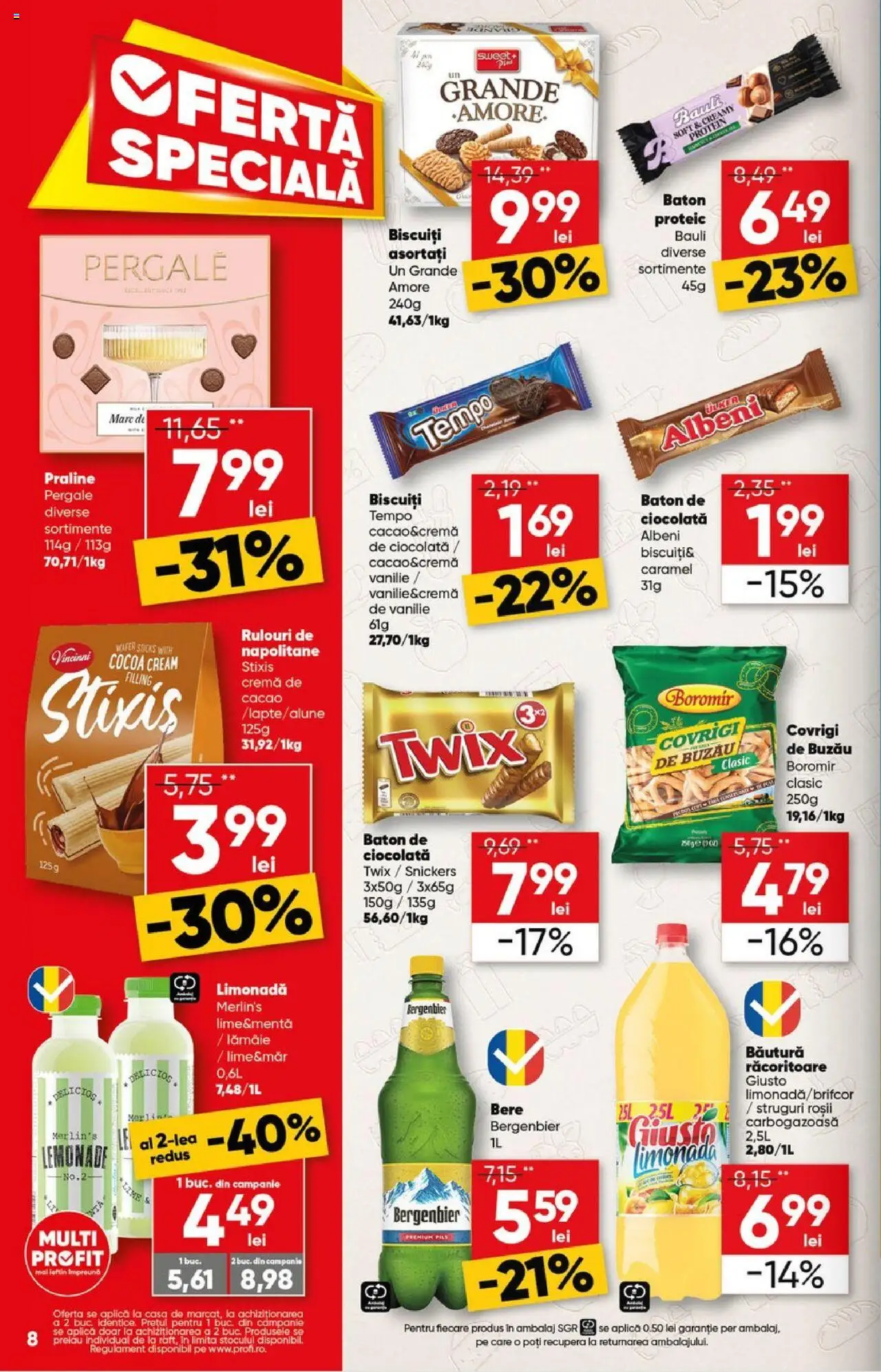 Catalog Profi 9 - 21 Iulie 2025 | Pagina 8 | Produse: Napolitane, Ciocolată, Cacao, Lămâie