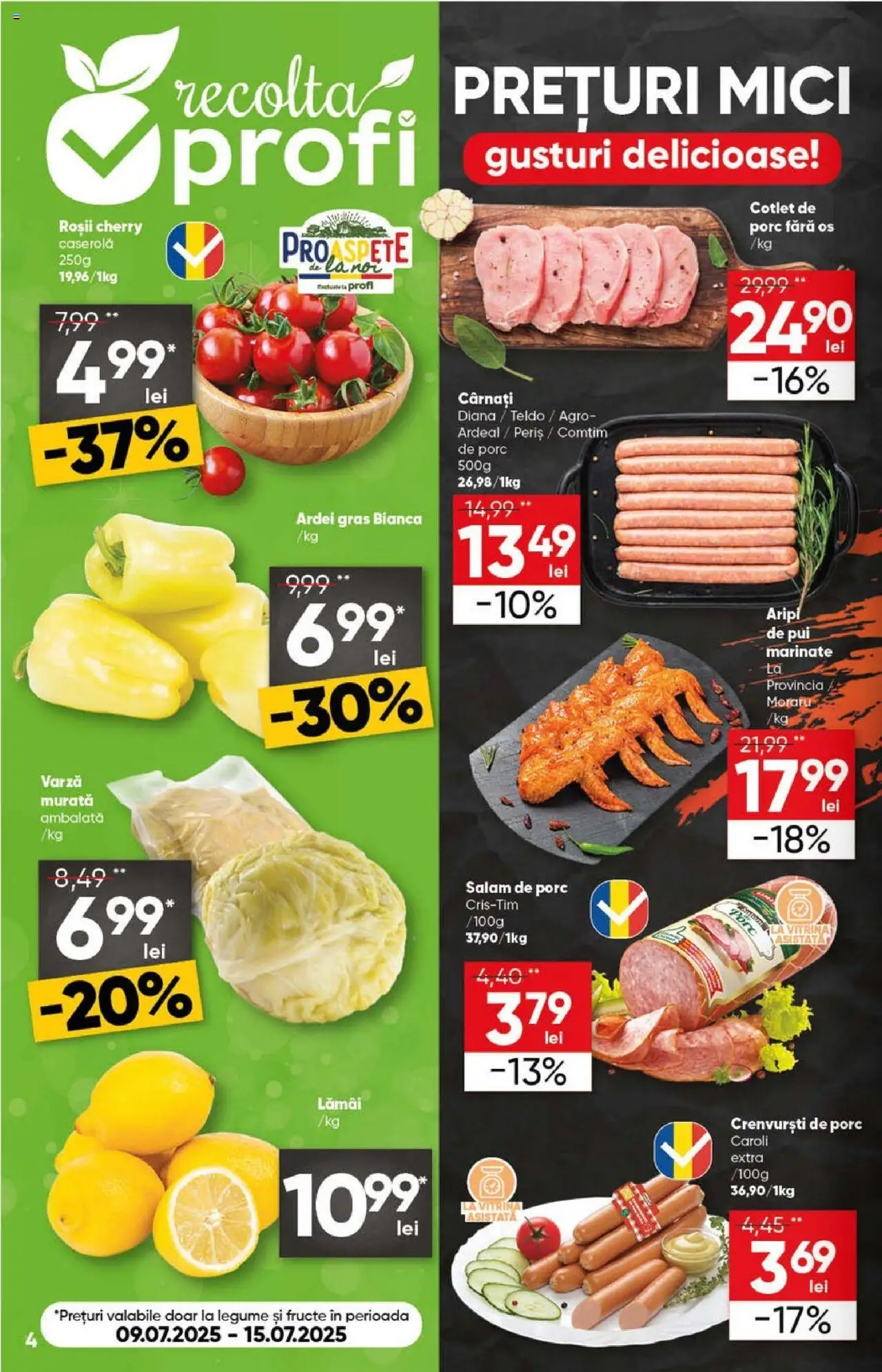 Catalog Profi 9 - 21 Iulie 2025 | Pagina 4 | Produse: Salam, Roșii, Legume, Fructe