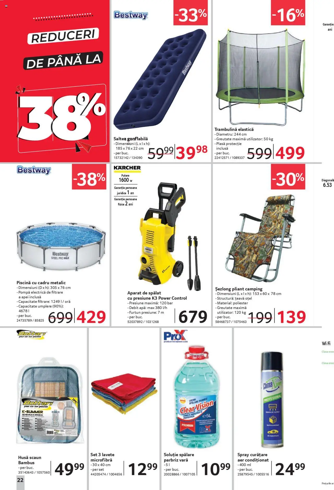 Catalog Selgros 11 - 23 Iulie 2025 | Pagina 22 | Produse: Saltea, Șezlong, Lavete, Apă