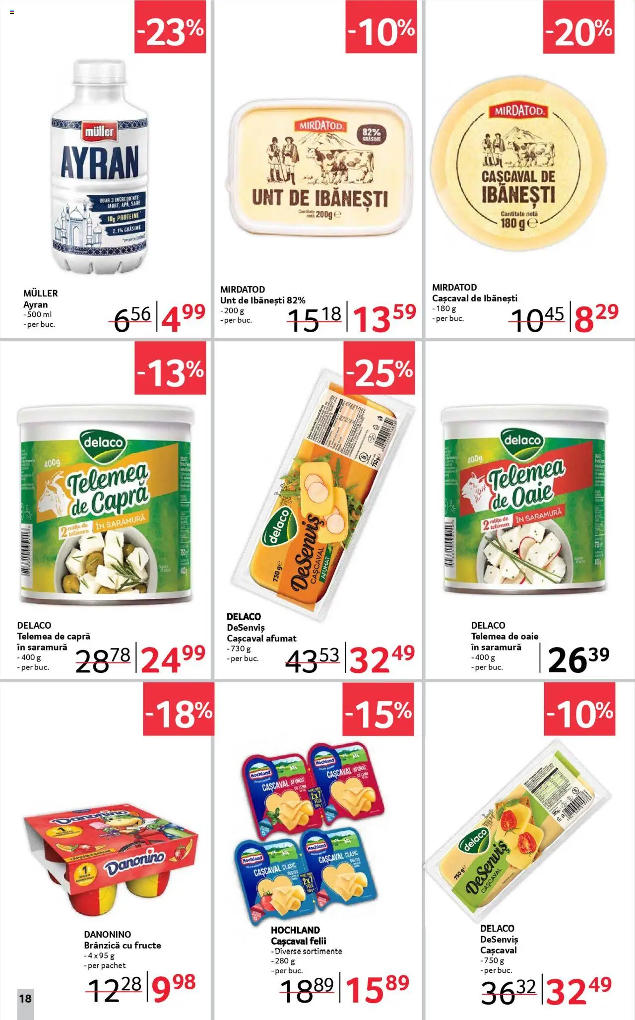 Catalog Selgros 11 - 23 Iulie 2025 | Pagina 18 | Produse: Light Kedi Konservesi, Cașcaval, Unt, Apă