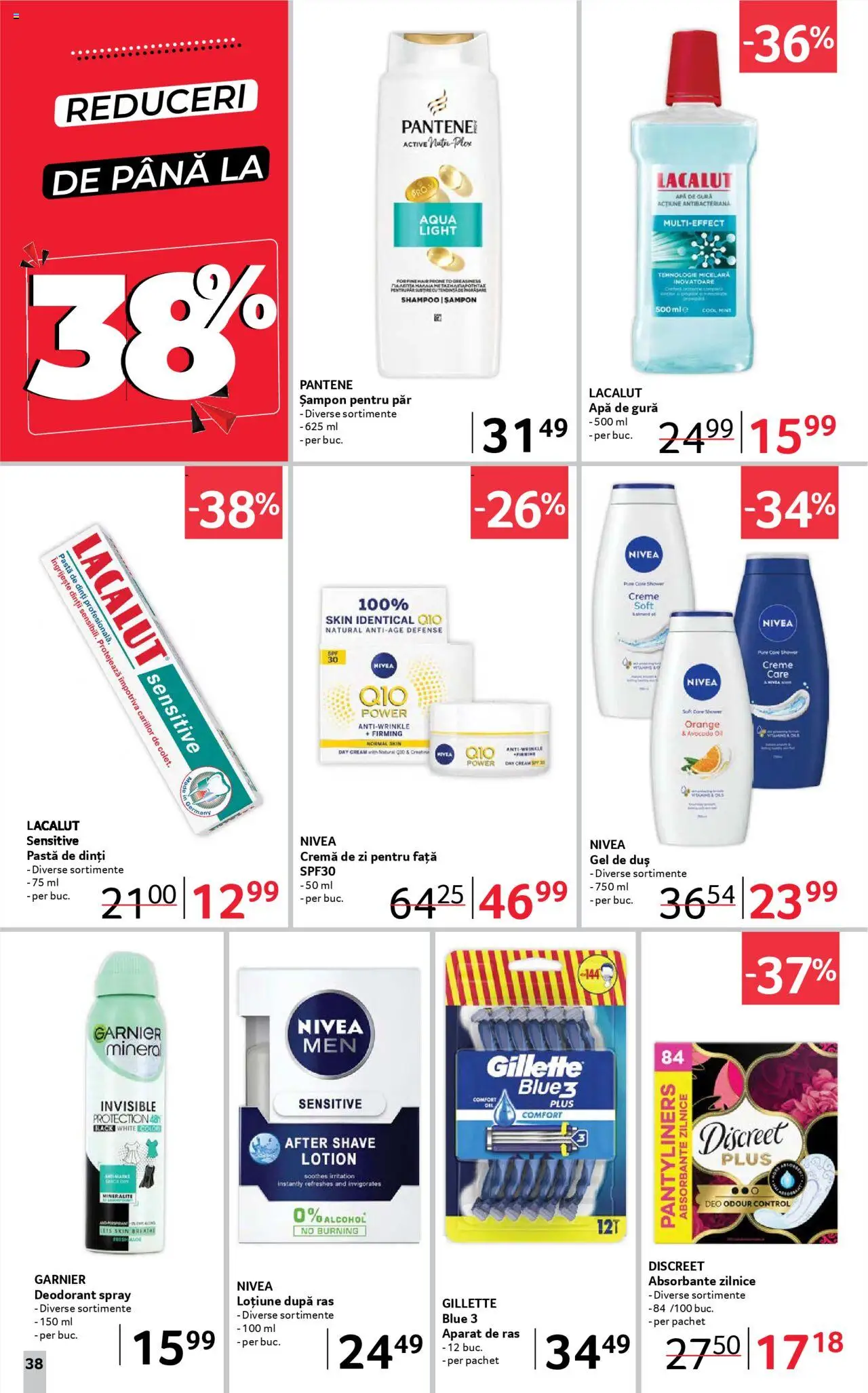 Catalog Selgros 11 - 23 Iulie 2025 | Pagina 38 | Produse: Aparat De Ras, Șampon, Deodorant, Pastă de dinți