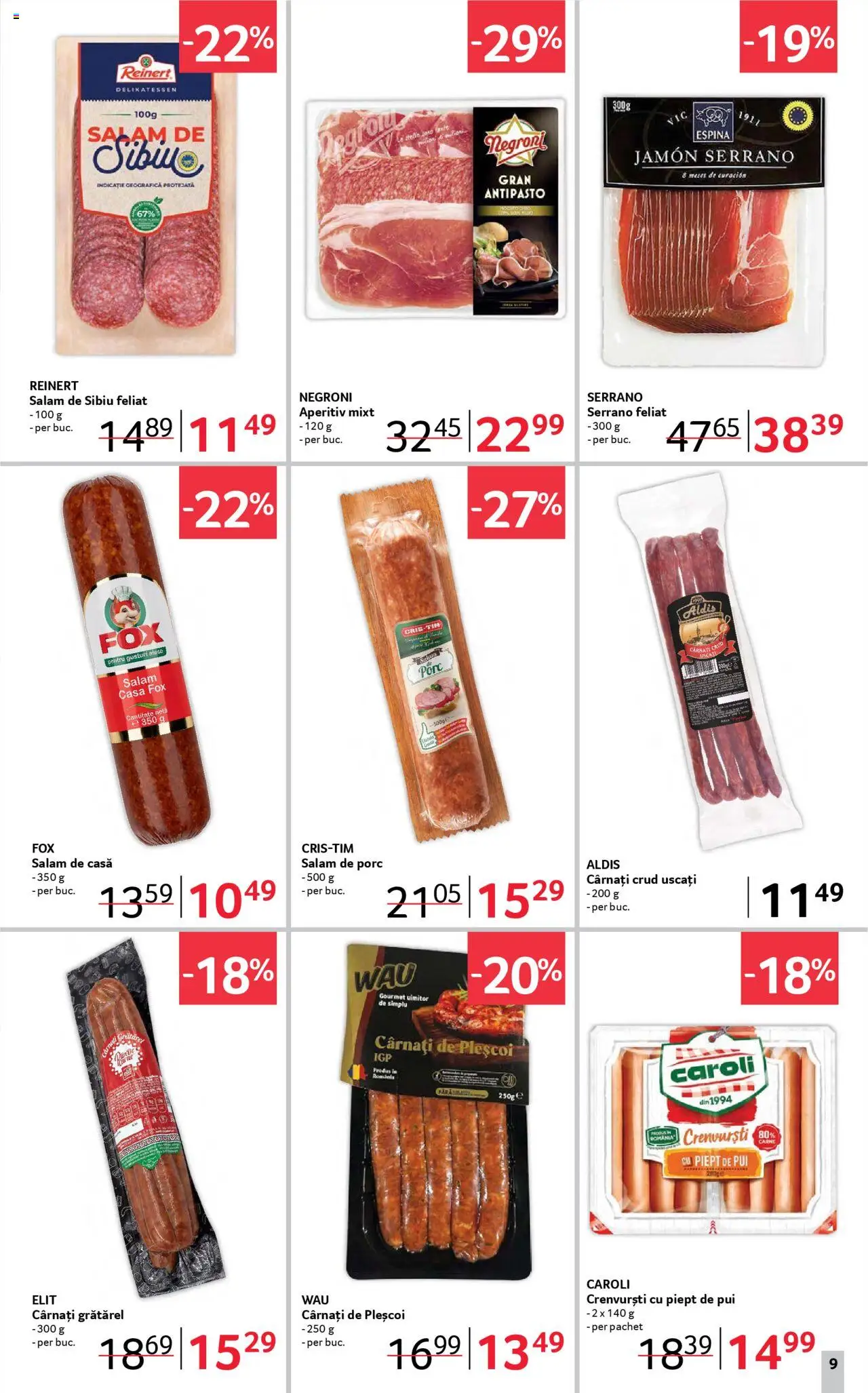 Catalog Selgros 11 - 23 Iulie 2025 | Pagina 9 | Produse: Hacıyatmaz Kedi Oyuncağı, Crenvurști, Salam, Cârnați