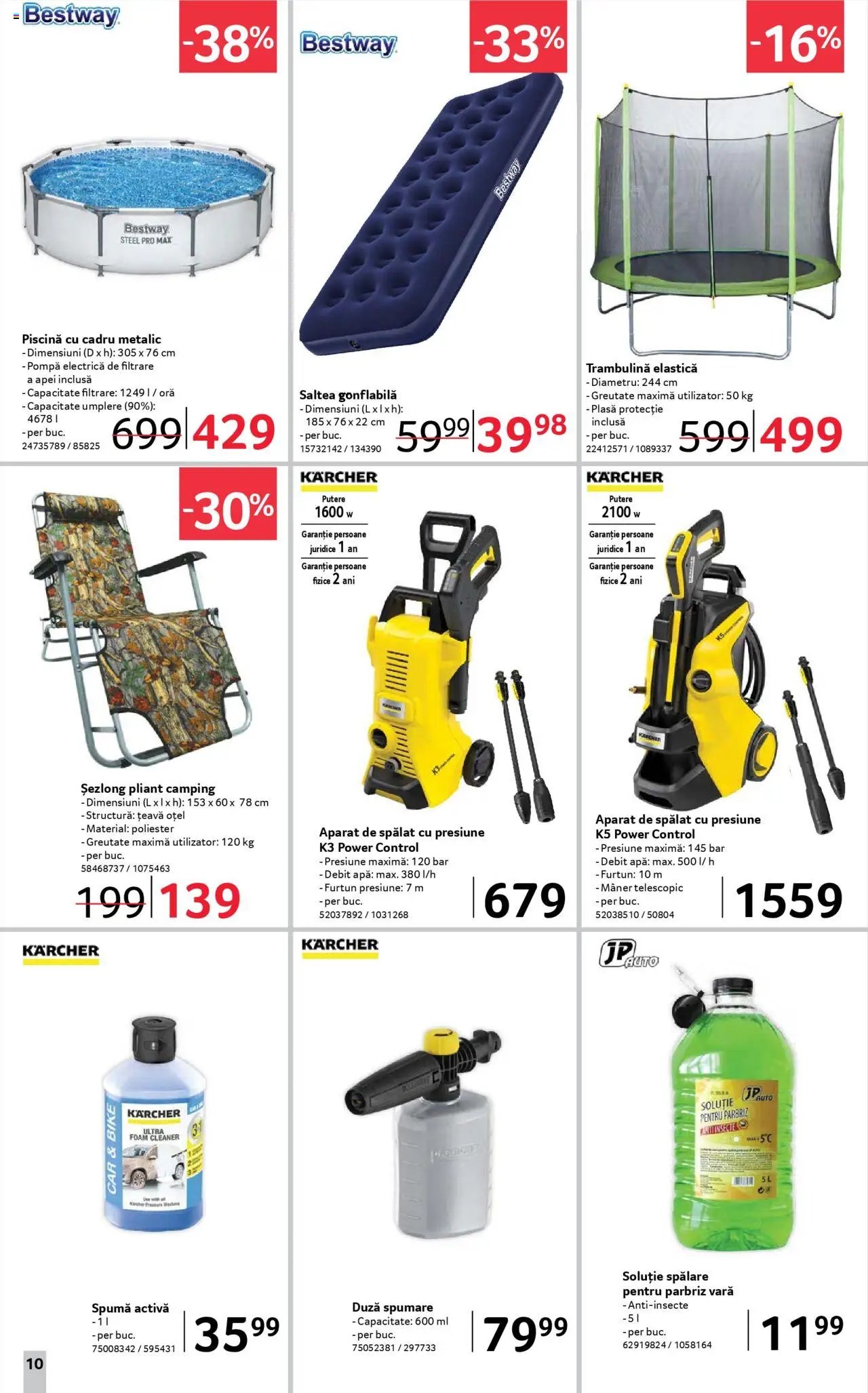Catalog Selgros 11 - 23 Iulie 2025 | Pagina 10 | Produse: Aparat de spălat cu presiune, Mâner, Saltea gonflabilă, Țeavă