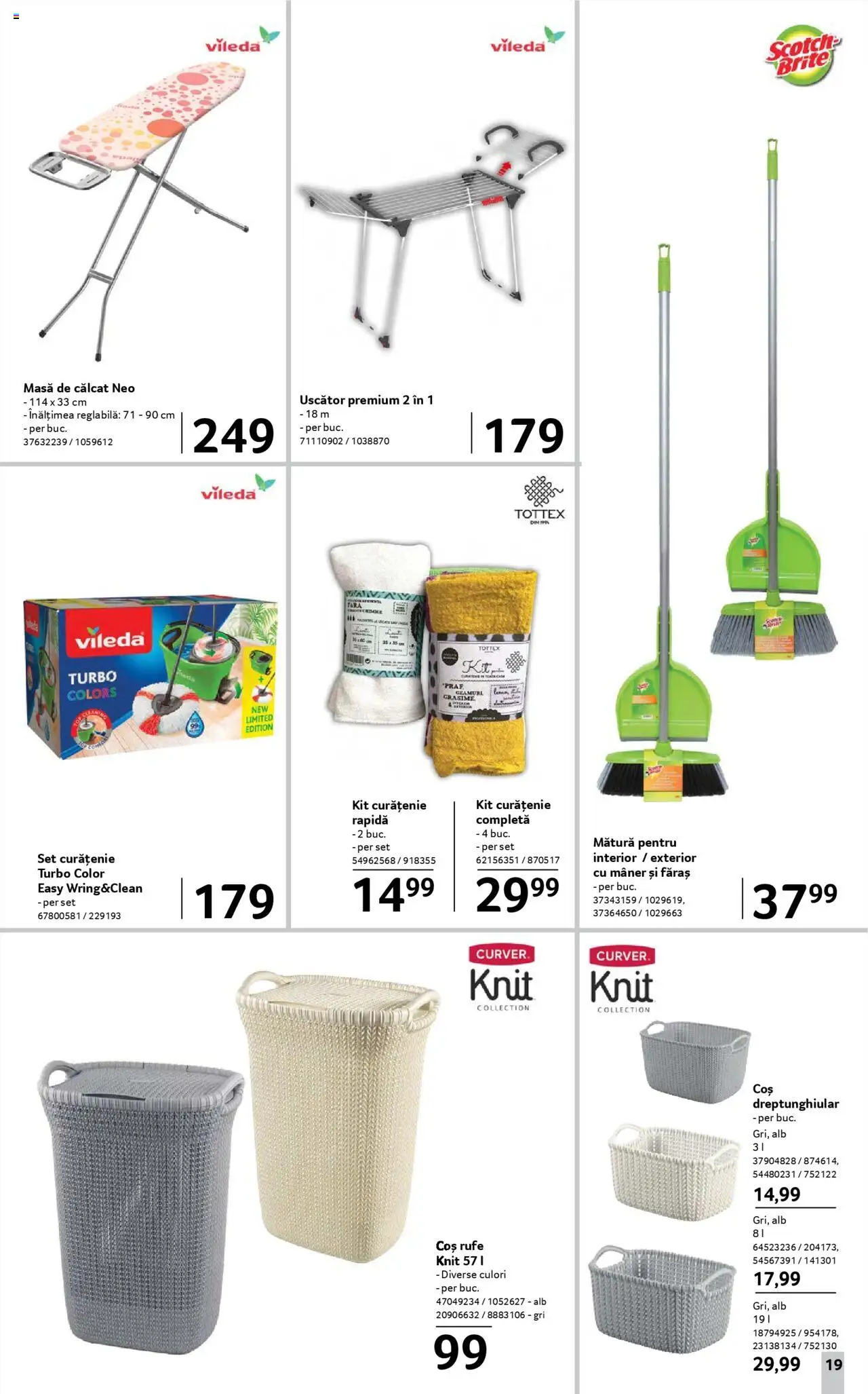 Catalog Selgros 11 - 23 Iulie 2025 | Pagina 19 | Produse: Uscător, Coș, Masă, Masă de călcat
