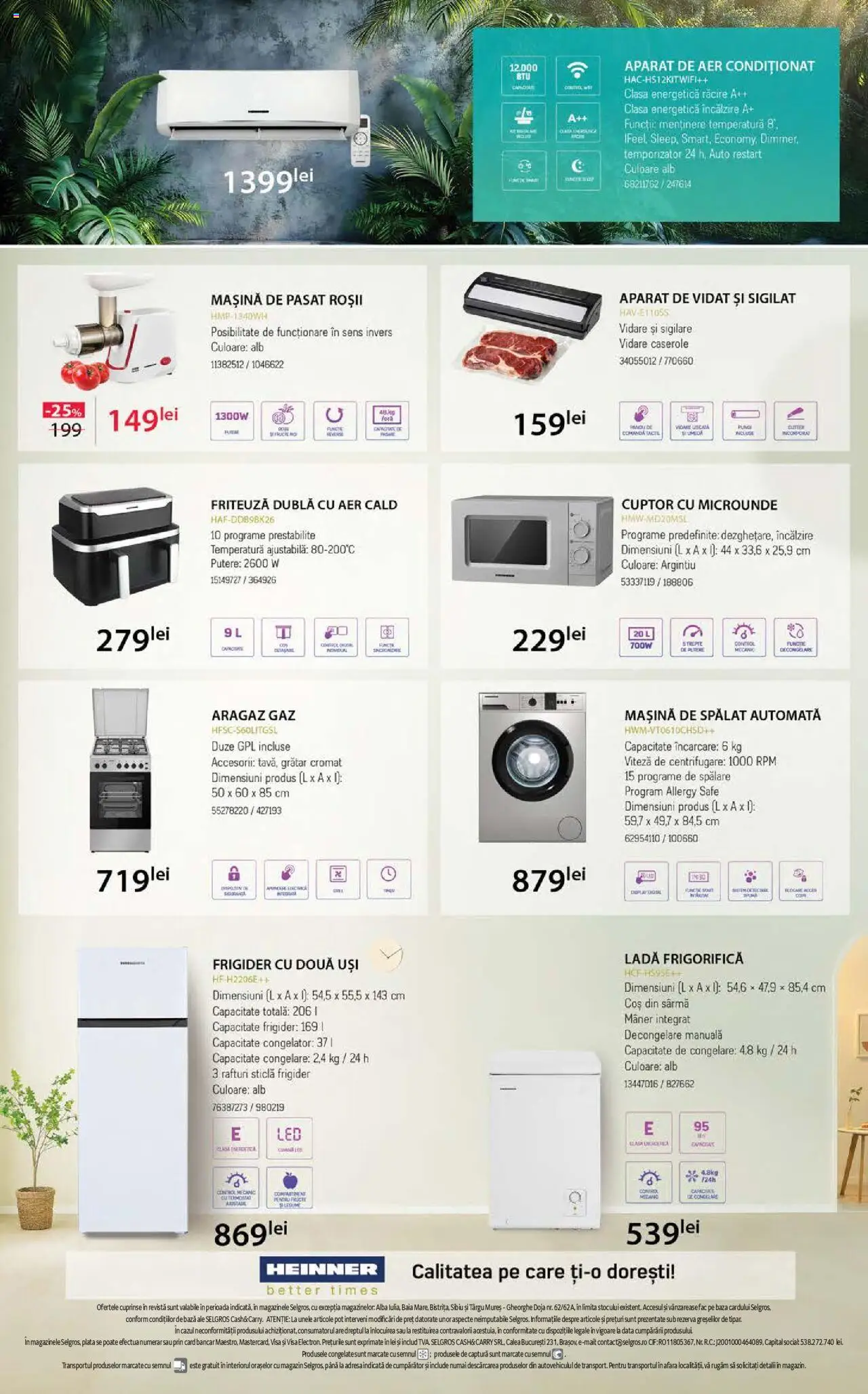 Catalog Selgros 11 - 23 Iulie 2025 | Pagina 20 | Produse: Congelator, Cuptor Cu Microunde, Aragaz, Babak