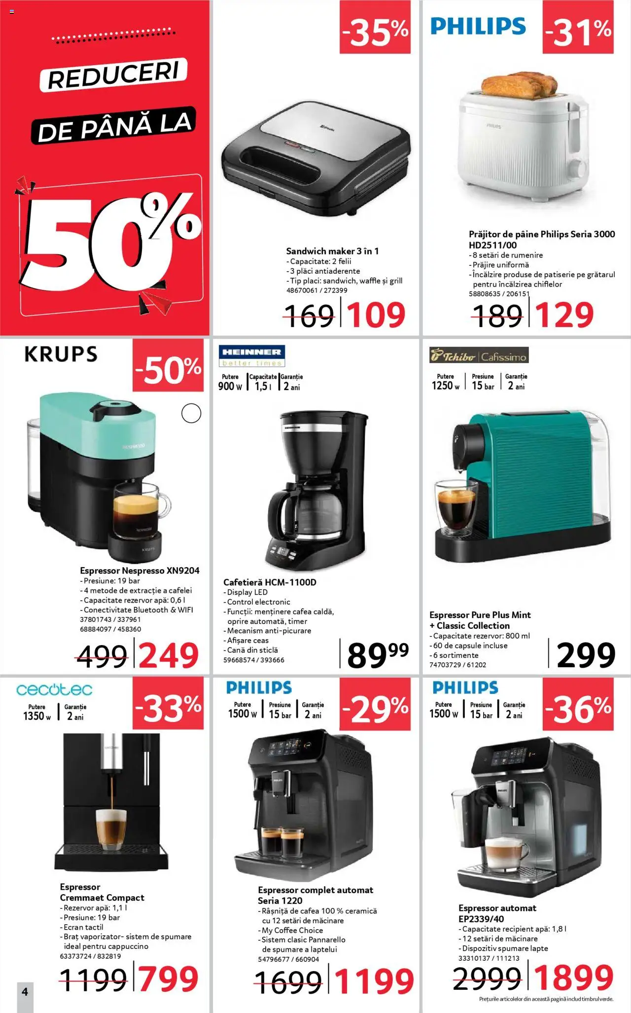 Catalog Selgros 11 - 23 Iulie 2025 | Pagina 4 | Produse: Espressor, Enginar, Cafea, Apă