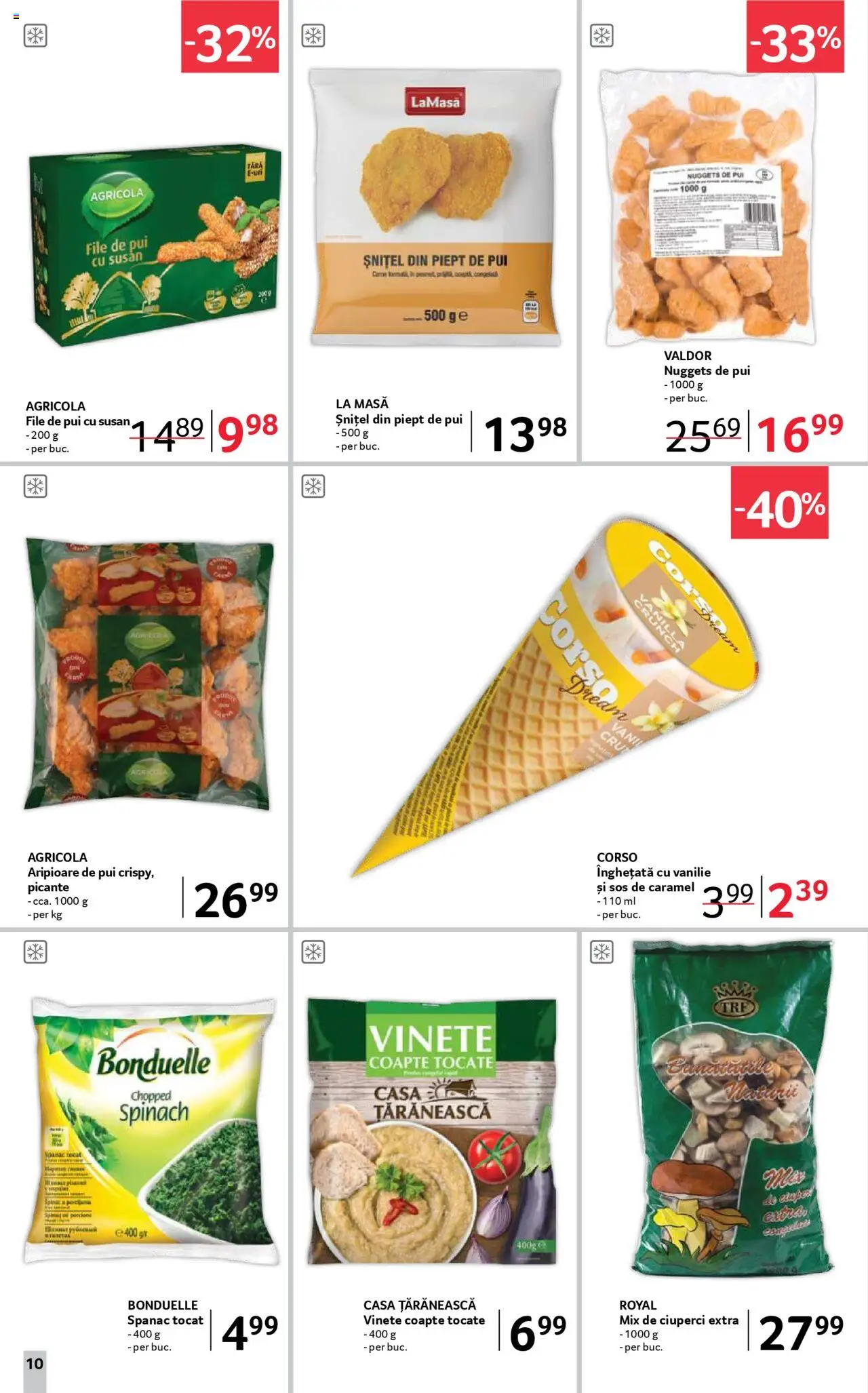 Catalog Selgros 11 - 23 Iulie 2025 | Pagina 10 | Produse: Masă, Ciuperci, Înghețată, Sos