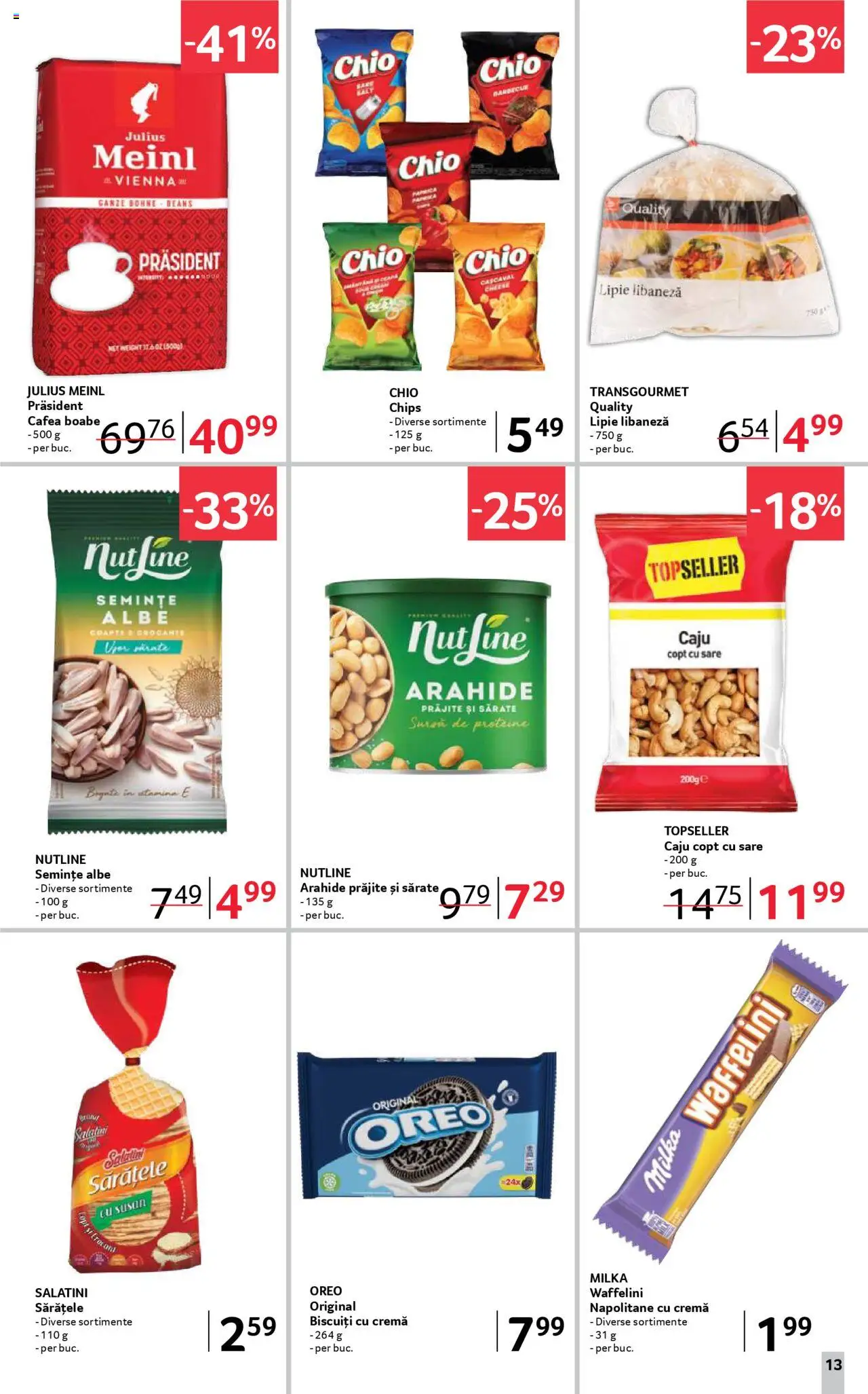 Catalog Selgros 11 - 23 Iulie 2025 | Pagina 13 | Produse: Semințe, Napolitane, Caju, Sare