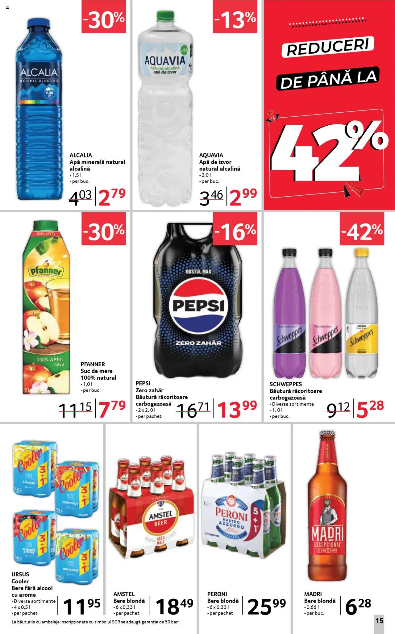 Catalog Selgros 11 - 23 Iulie 2025 | Pagina 15 | Produse: Suc, Mere, Grepfrut, Apă