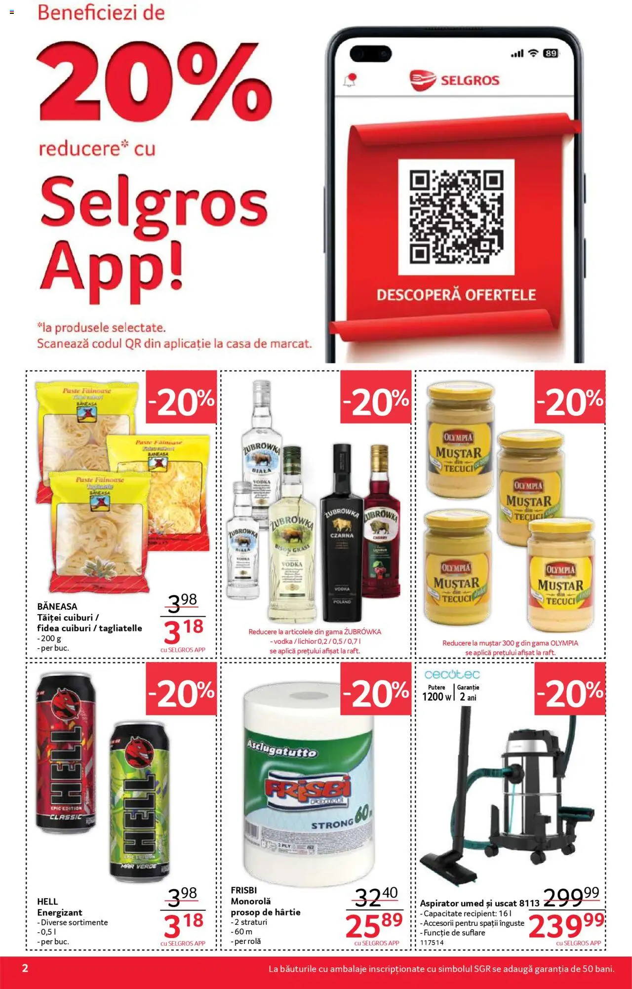 Catalog Selgros 11 - 23 Iulie 2025 | Pagina 2 | Produse: Aspirator, Lichior, Muștar, Vodka