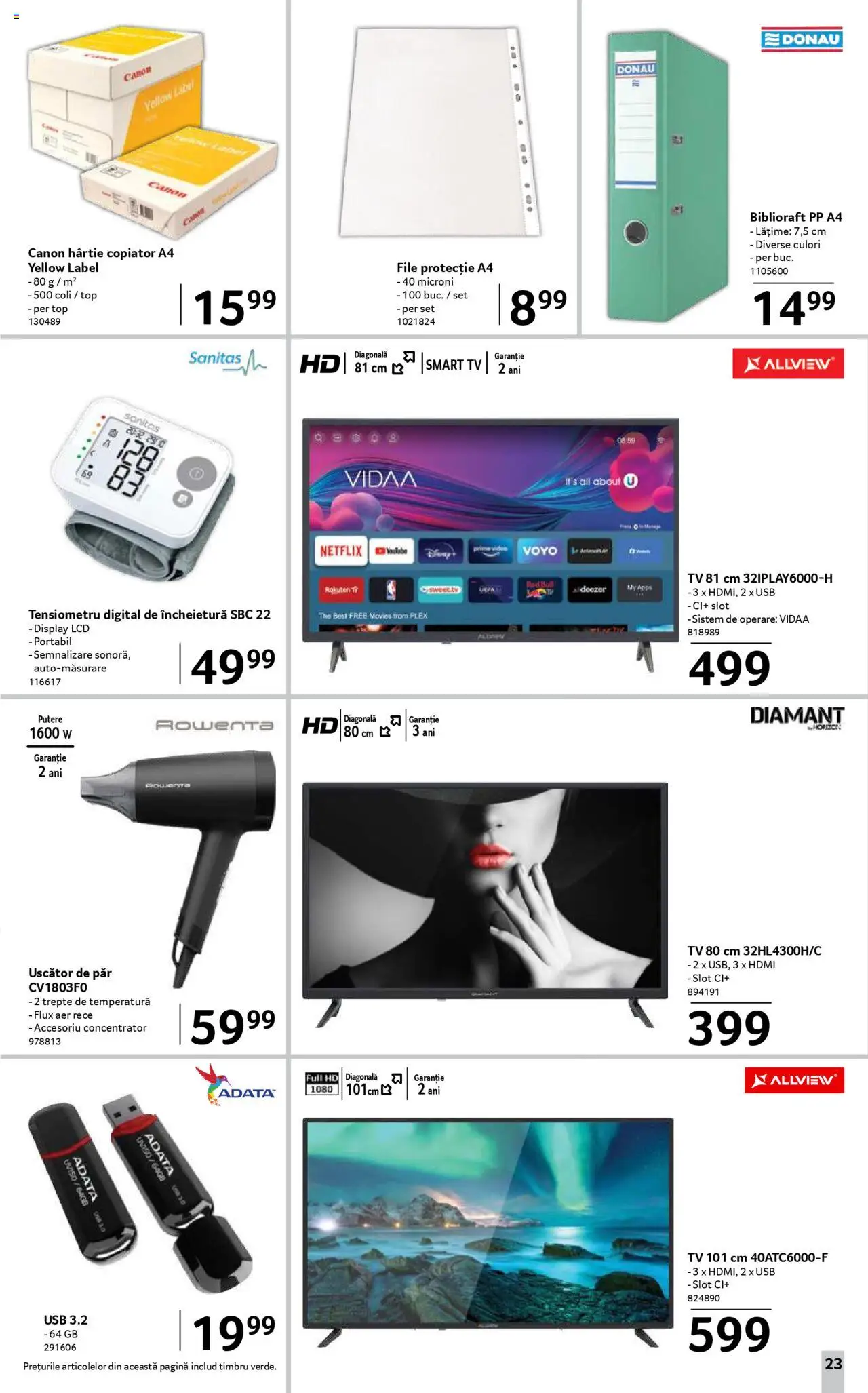 Catalog Selgros 11 - 23 Iulie 2025 | Pagina 23 | Produse: Tensiometru, Video, Uscător, Uscător De Păr