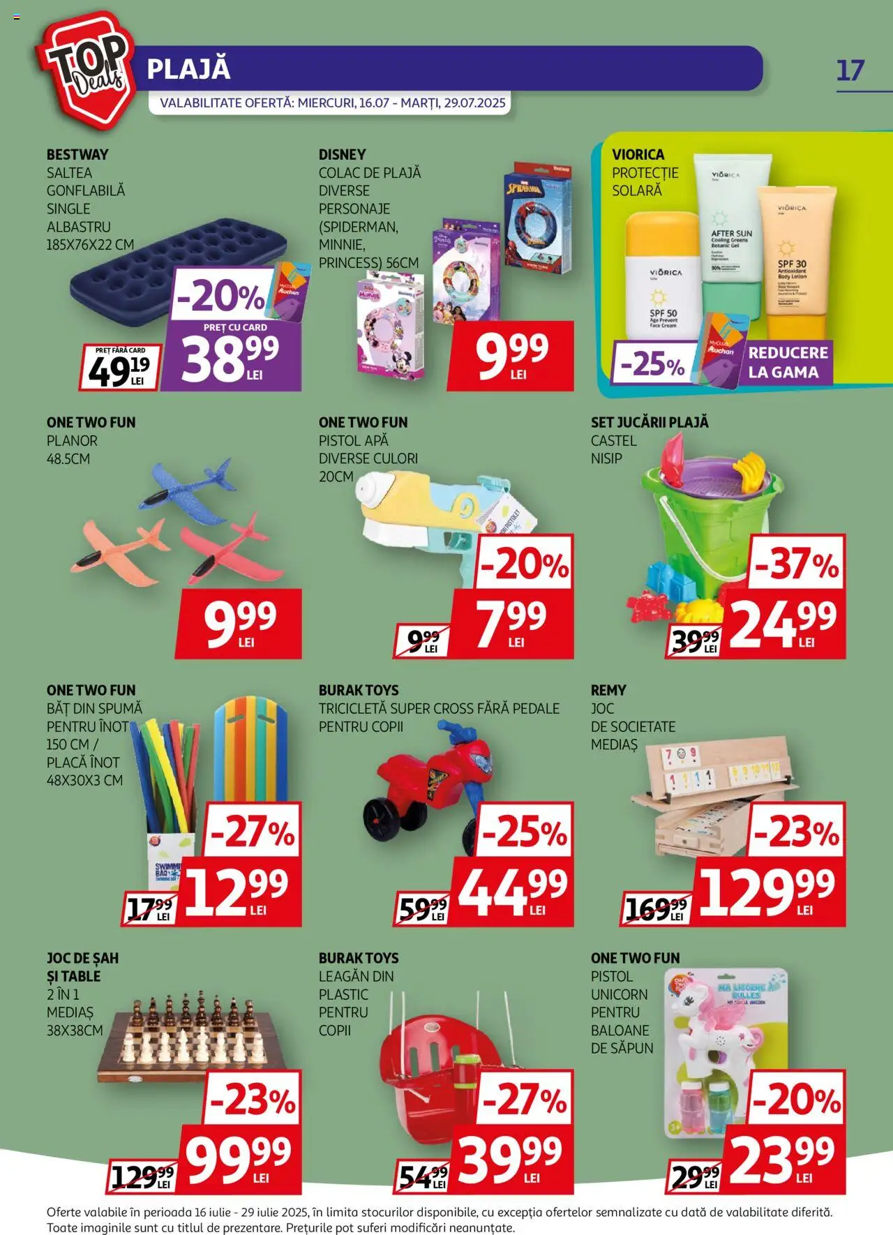 Catalog Auchan 16 - 28 Iulie 2025 | Pagina 17 | Produse: Body, Saltea, Săpun, Apă