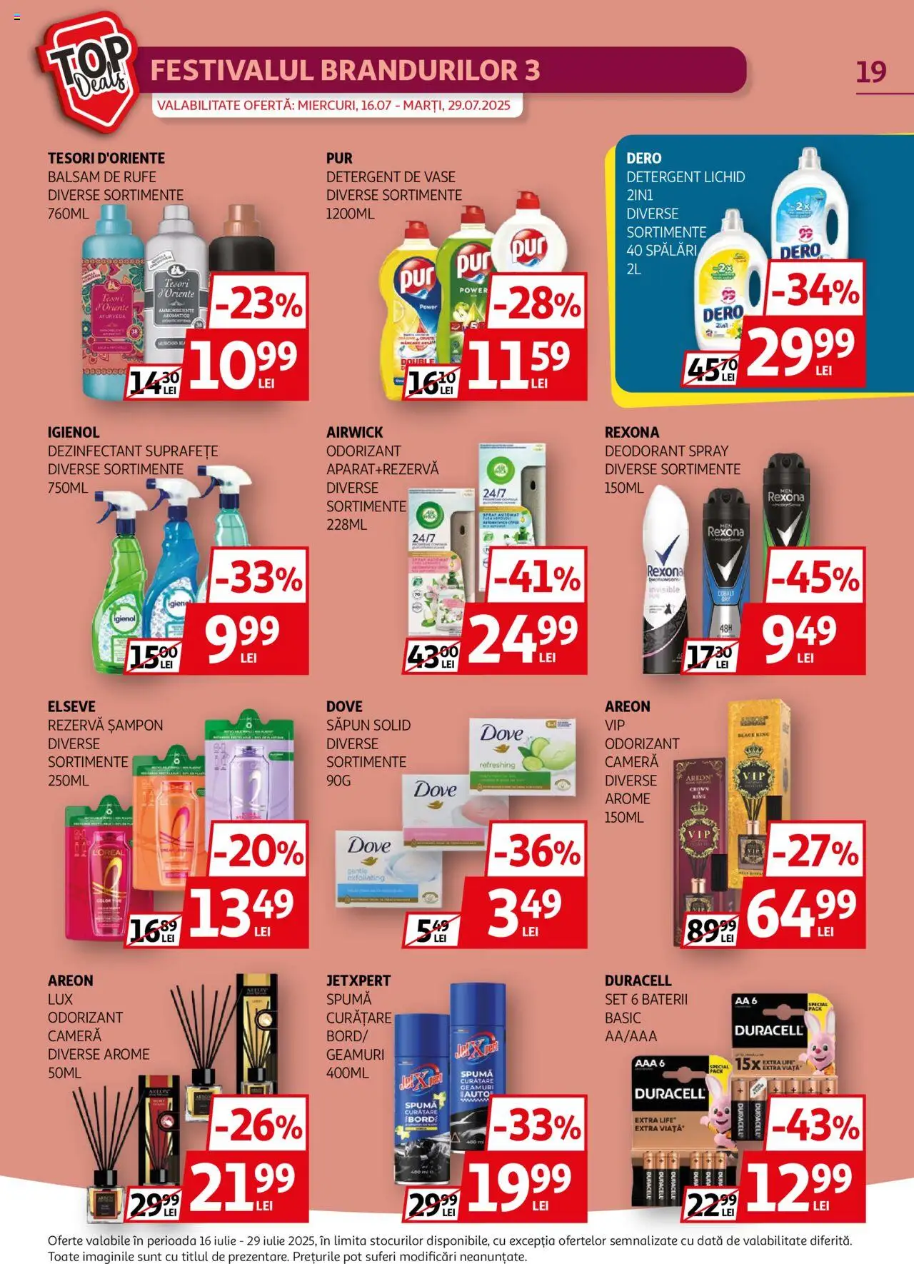 Catalog Auchan 16 - 28 Iulie 2025 | Pagina 19 | Produse: Balsam, Săpun, Detergent, Balsam de rufe