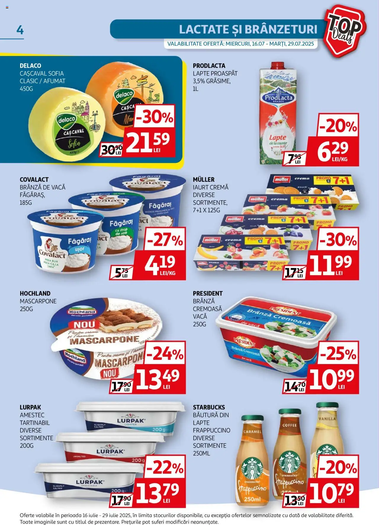 Catalog Auchan 16 - 28 Iulie 2025 | Pagina 4 | Produse: Kalem ucu, Brânză, Brânză De Vacă, Sare